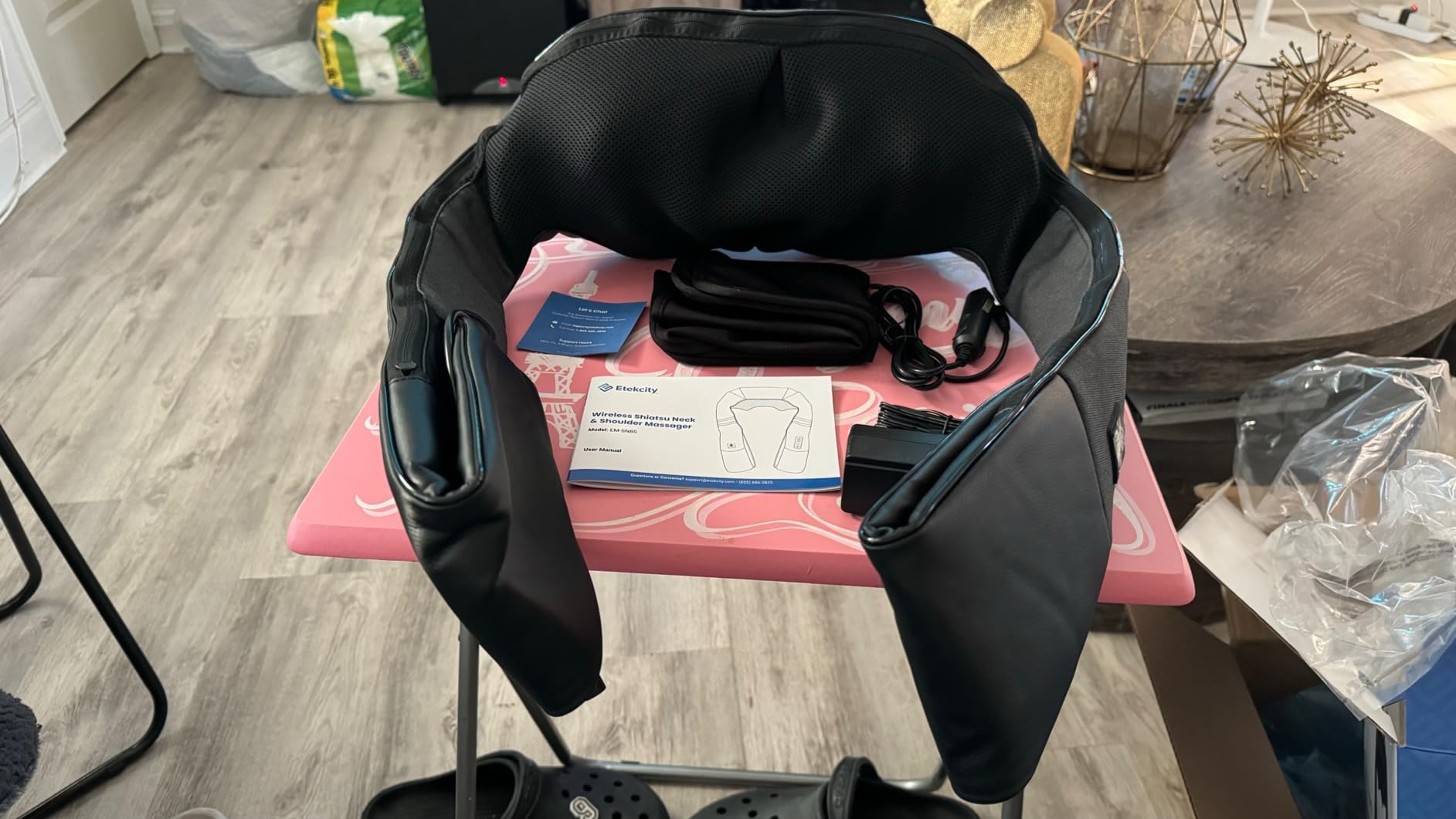 Etekcity FSA Eligible Cordless Neck Massager for Pain Relief Deep Tissue | HSA eligible, rechargeable shiatsu neck, back and shoulder massager with heat, ideal gift for mom and dad customer photo 1