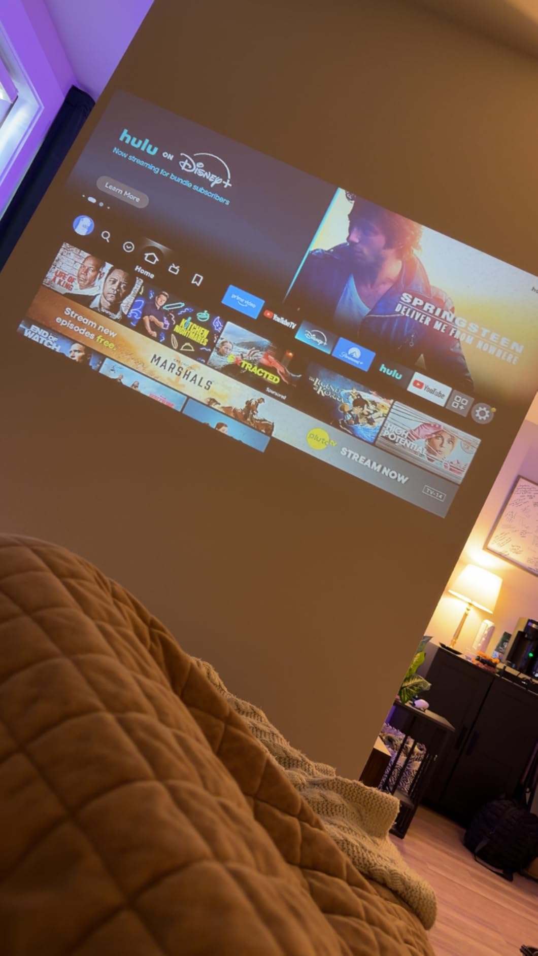 PANSEBA 1080P Mini Projector with Screen, Portable Home Theater Movie Projector with Two-Way Bluetooth, HDMI/USB Input for Smartphone/TV Stick, Ideal for Indoor & Outdoor Use customer photo 2