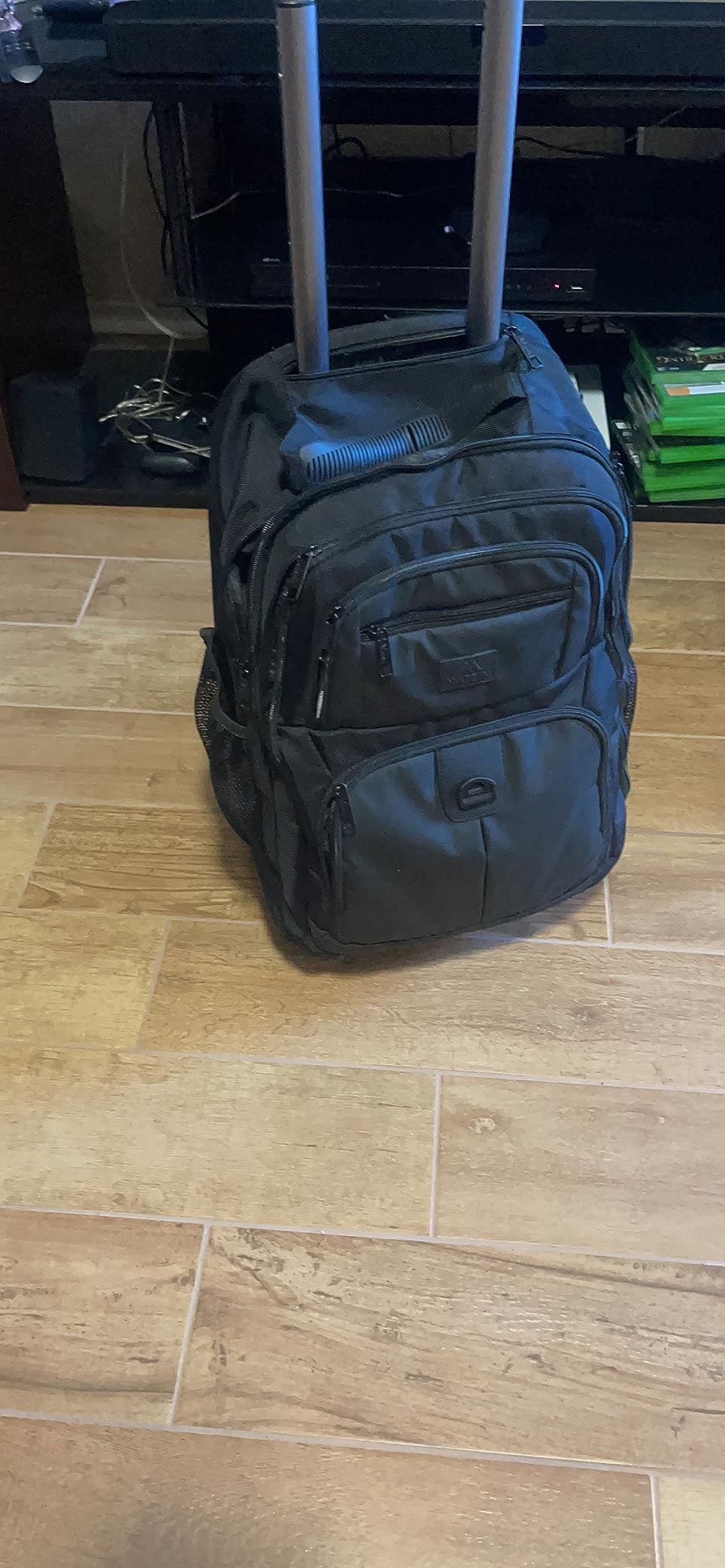 MATEIN Rolling Backpack with 4 Wheels, 17 inch Spinner Backpack for Men, Water Resistant Large Business Travel Wheeled Bag, Airline Approved Roller Carry on Luggage Suitcase Bag, Black customer photo 2