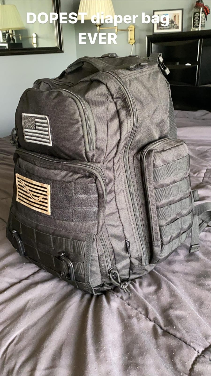 Diaper Bag Backpack for Dad, DBTAC Large Baby Nappy Bag for Men w/Changing Mat, Insulated+Wipe Pockets, Stroller Straps, Black customer photo 1