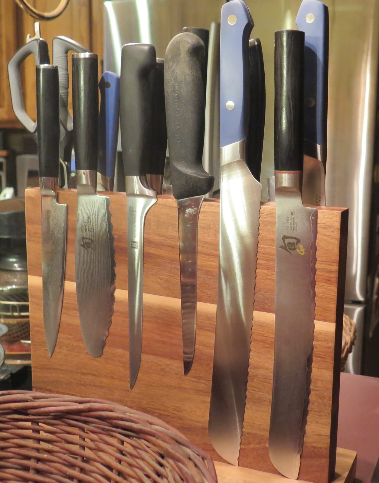 Home Kitchen Magnetic Knife Block Holder Rack Magnetic Stands with Strong Enhanced Magnets Multifunctional Storage Knife Holder customer photo 2