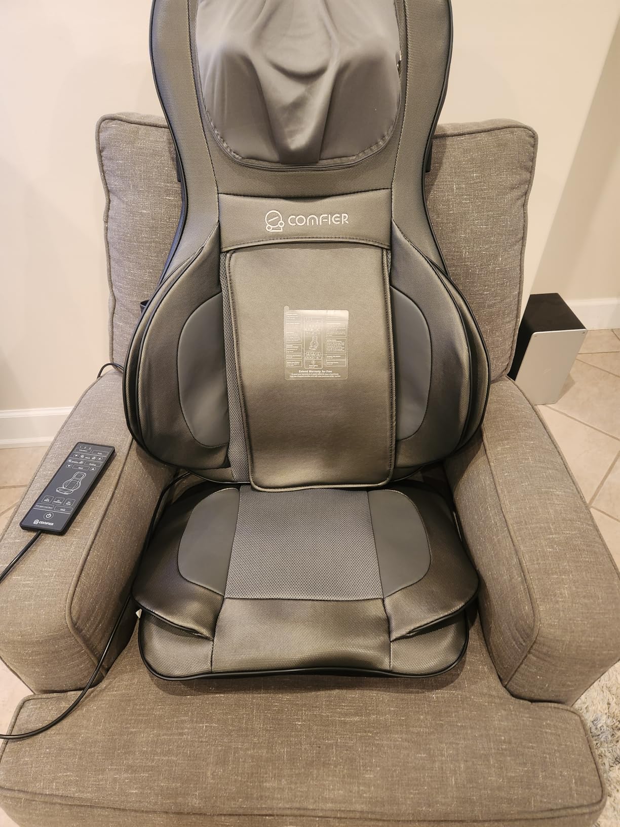 COMFIER Shiatsu Neck and Back Massager with Heat, Adjustable Neck Nodes | 3-Level Compression, Massage Chair Pad, Rolling & Spot Massage, Office Chair & Recliner customer photo 1