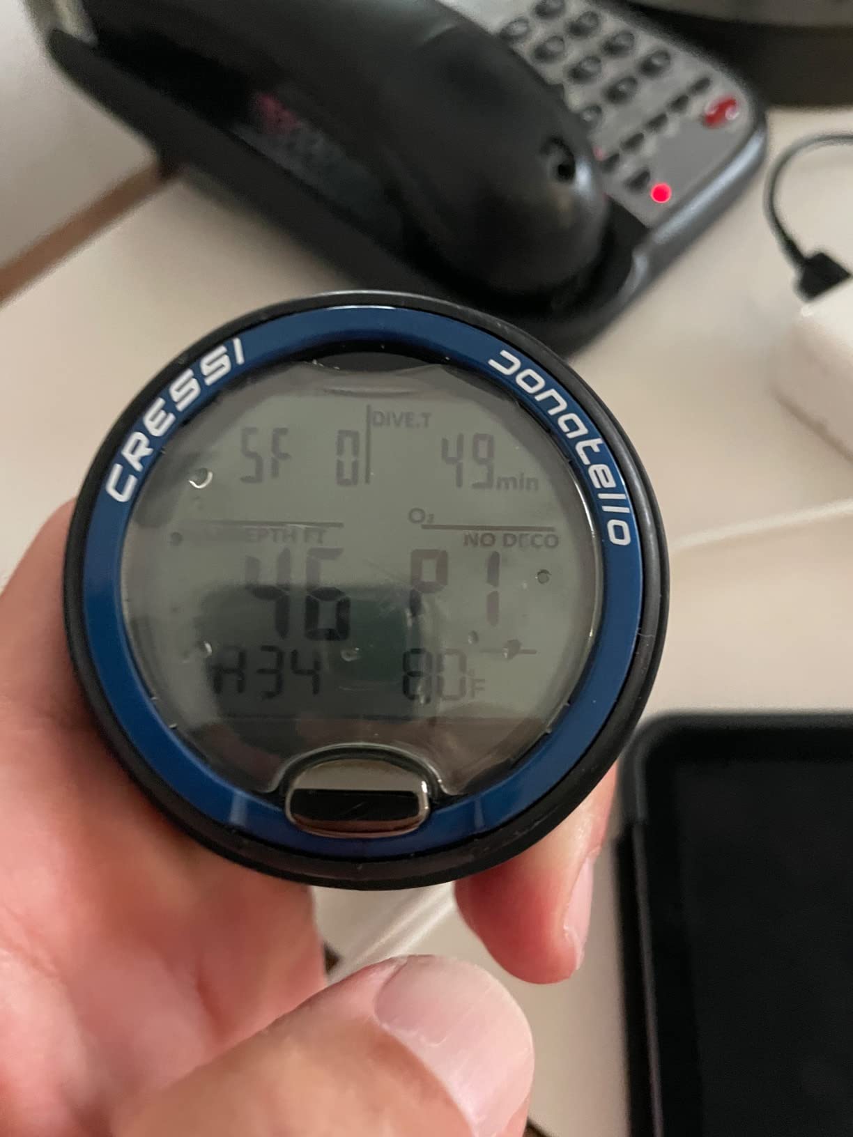 Cressi Donatello Dive Watch, Dive Computer, Single Button, Black/Blue | Freediving Gauge Mode, User-Selectable Deep Stops, Windows & Mac Logs, IR Data Transfer customer photo 2