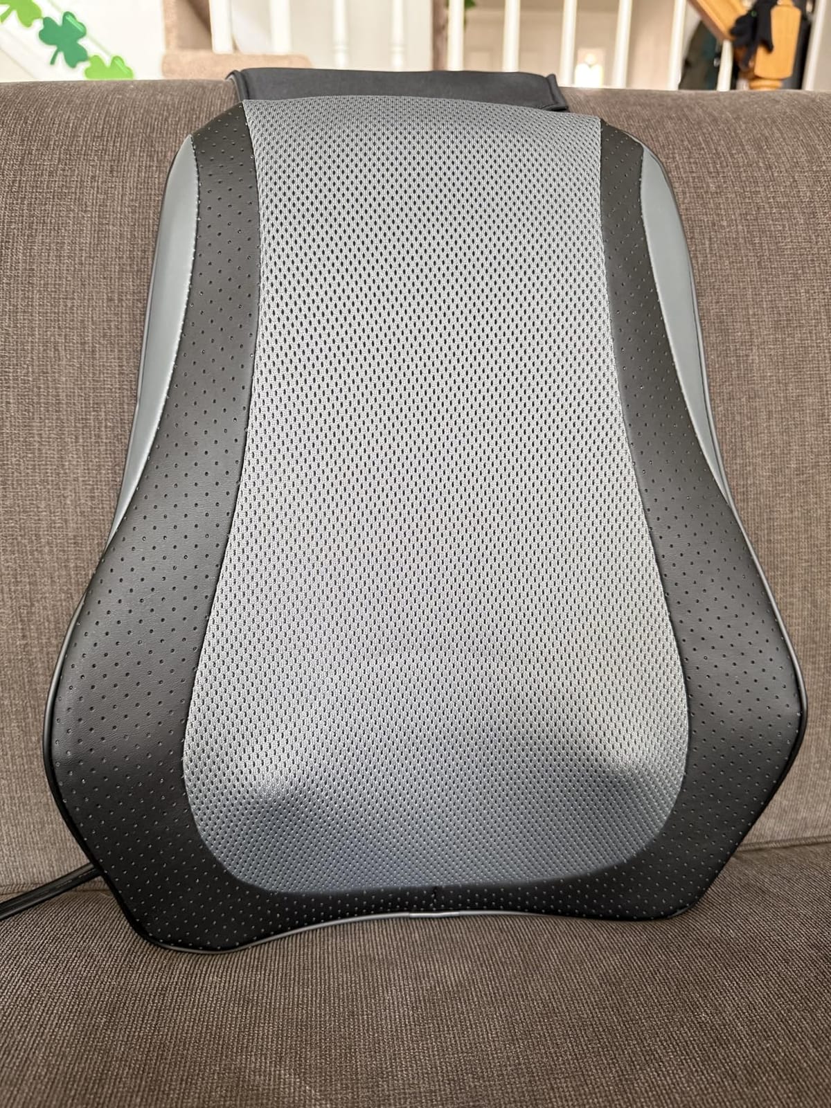 Snailax Back Massager with Heat, Shiatsu Massage Seat Cushion, 8 Flexible Nodes Massage for Full Back, Chair Massager for Office & Home Use customer photo 1