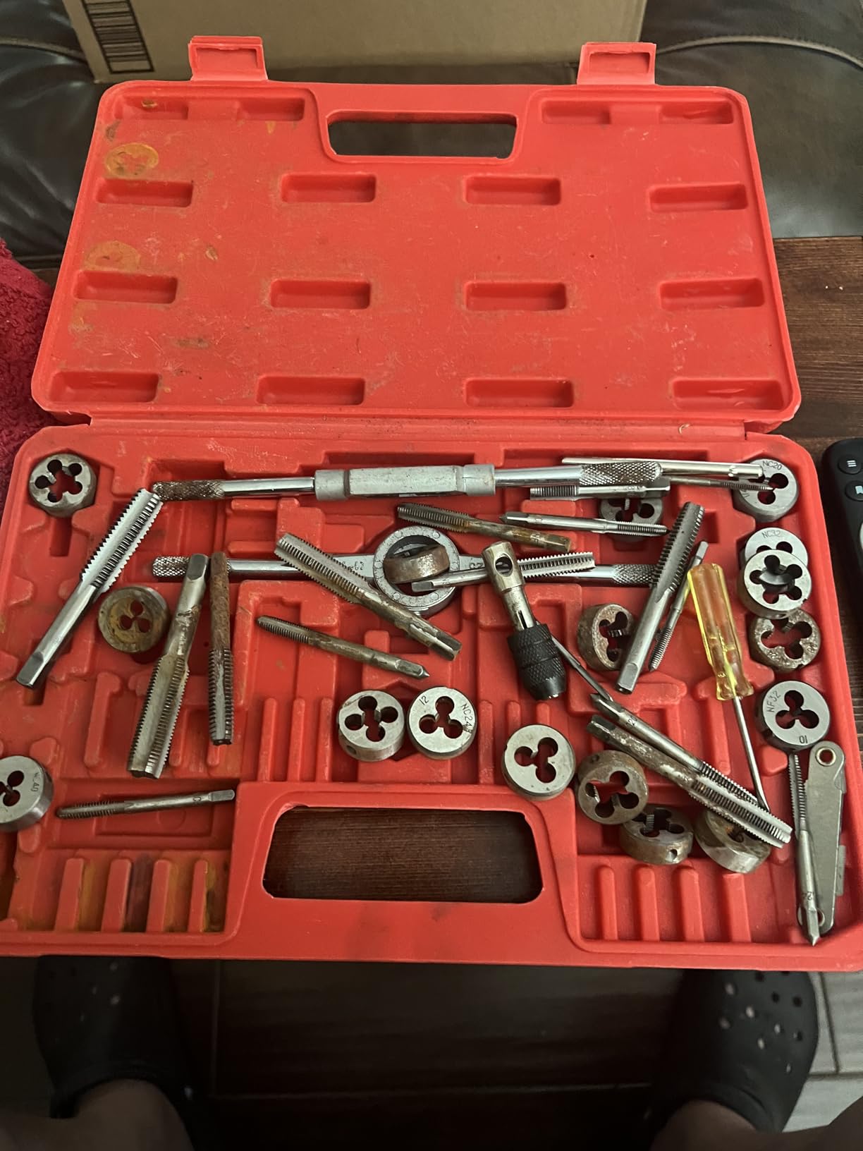 OMT SAE Tap and Die Set, Thread Repair and Cutting Kit with Wrenches, GCr15 Bearing Steel, Mechanics Machinists Garage & Shop customer photo 1