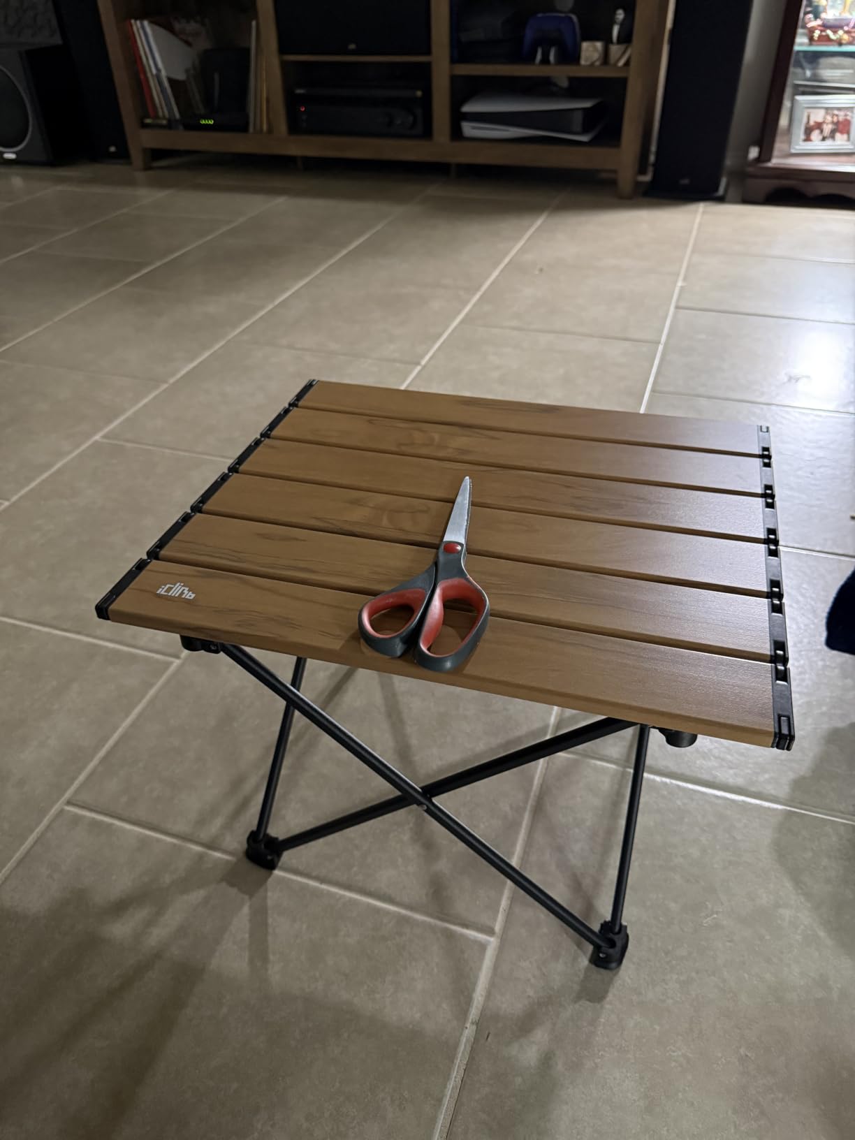 Ultralight Compact Camping Folding Table (Black - S) with Carry Bag, for Camping Backpacking Hiking Beach Picnic customer photo 2