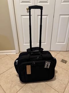 KROSER 17.3 Inch Rolling Laptop Computer Bag, Wheeled Briefcase, Roller Case | Multi-Compartments, Silent Wheels, Fits Airline Overhead Bins for Overnight Business Trips customer photo 2