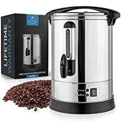 Zulay Commercial Coffee Maker, Coffee Urn 100 Cup, Large Coffee Percolator - 100 Cup Coffee Maker with Double-Wall Stainless Steel, Commercial Coffee Urn Quick Brew Tea Percolator for Events - Silver customer photo 1