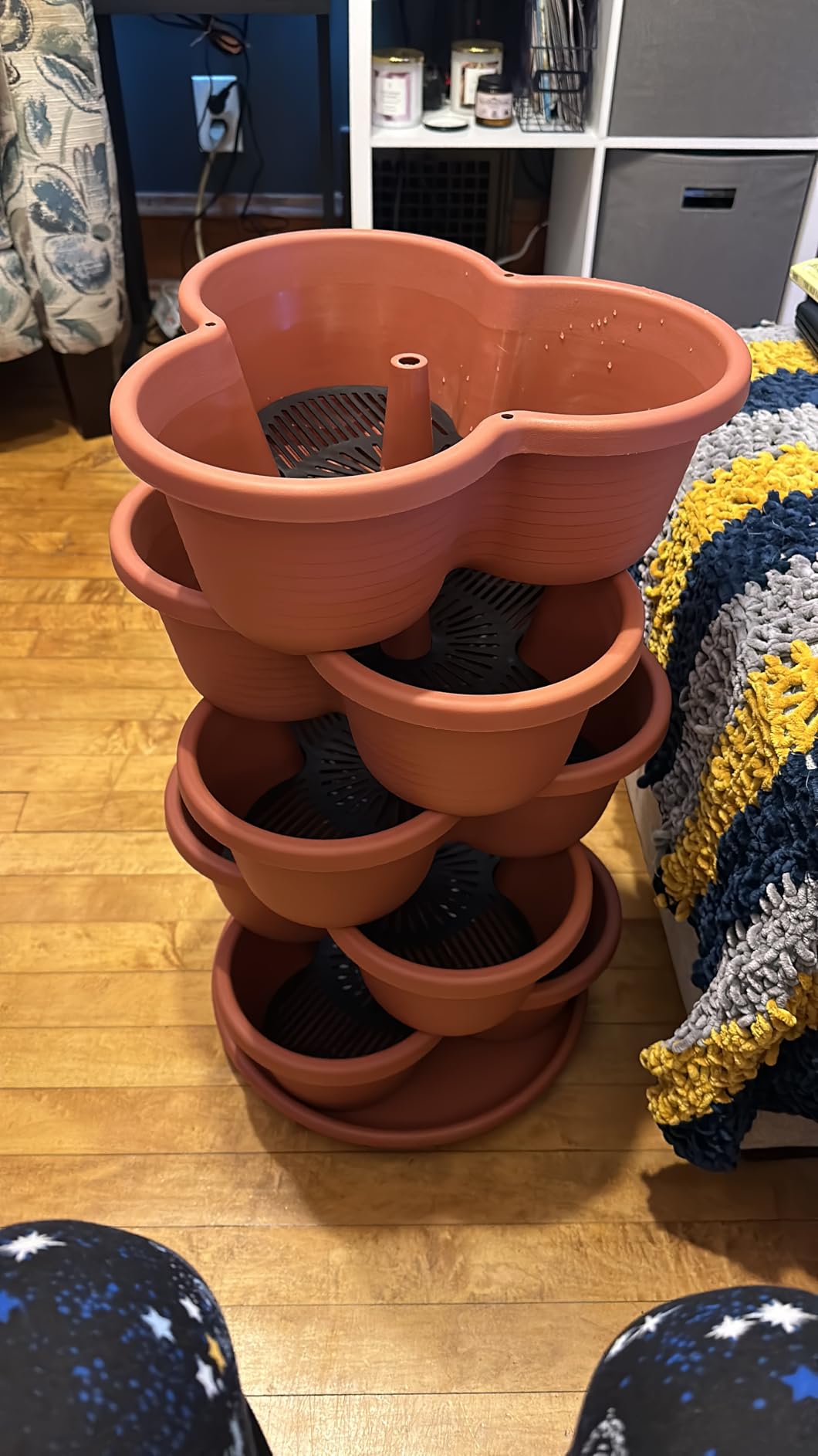 VIVOSUN 5 Tier Vertical Gardening Stackable Planter for Flowers, Ivory | Planter for Herbs, Vegetable customer photo 2