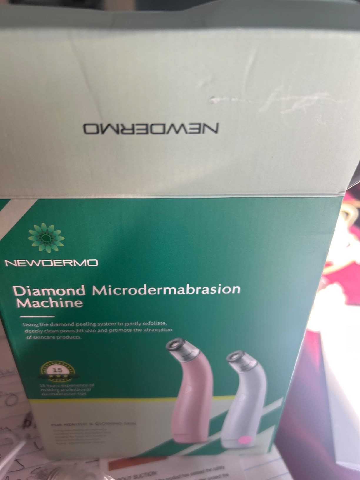2-in-1 Microdermabrasion Machine for Facial (Pink) - Diamond Microdermabrasion Device USB Rechargeable - Advanced Home Facial Treatment Machine customer photo 1