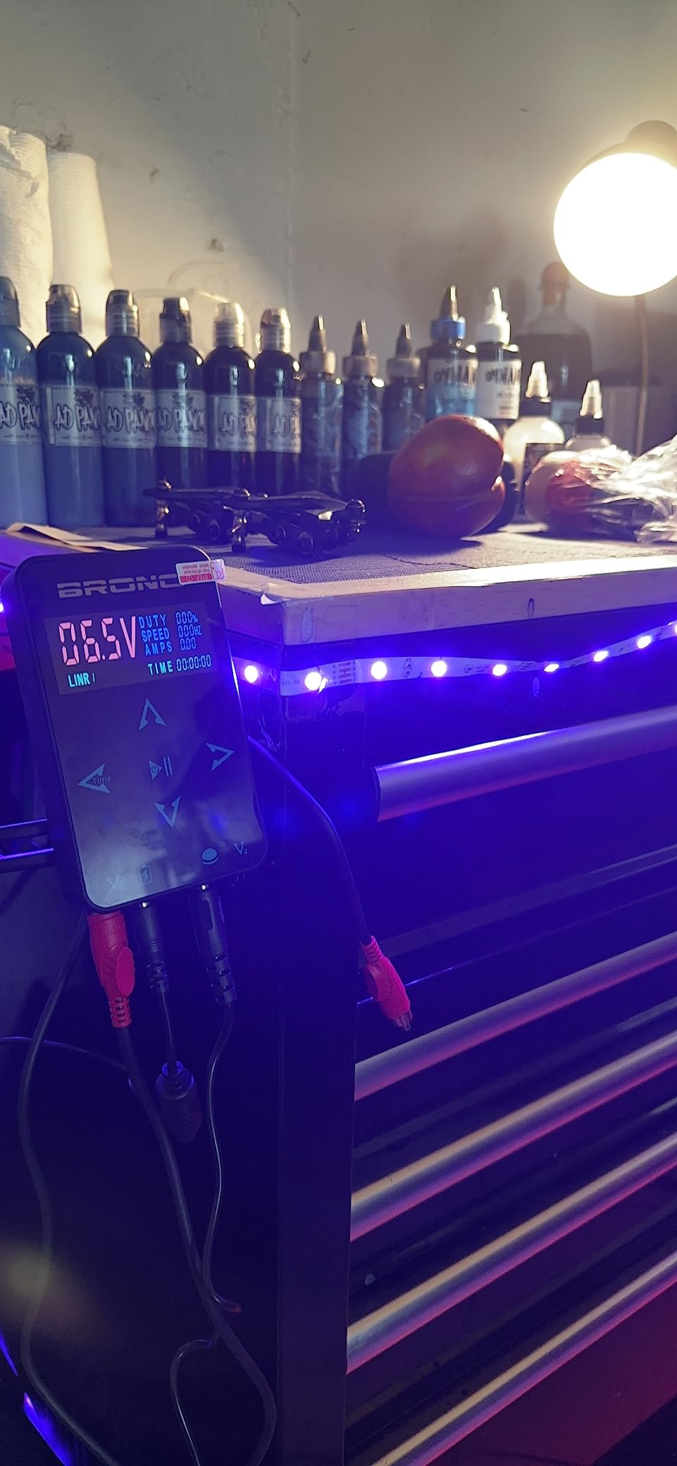 BRONC Professional Dual Digital Tattoo Power Supply Colorful HD LCD Display for Two Tattoo Machines TPN-037 customer photo 2