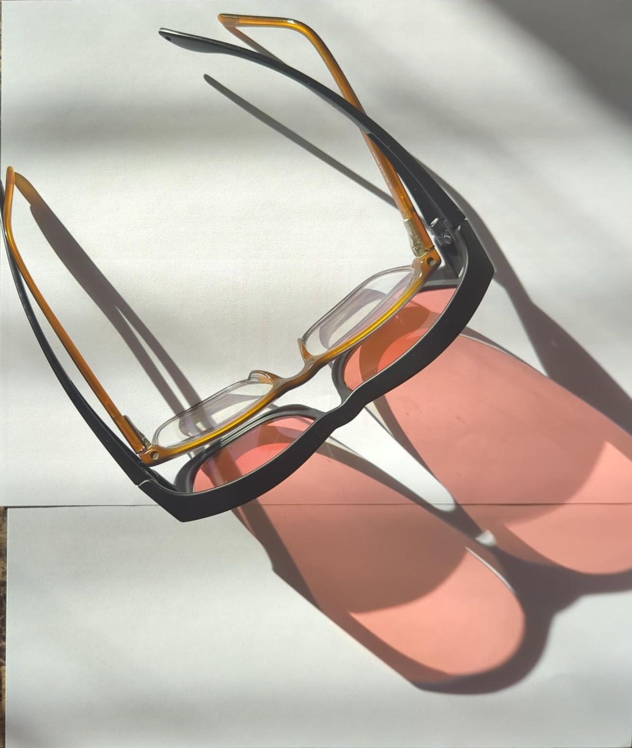BRADDELL FL-41 Rose Fit-over Glasses with FL-60 Interchangeable Lenses for Migraine Light Sensitivity and Fluorescent LED Glare (Large) customer photo 2