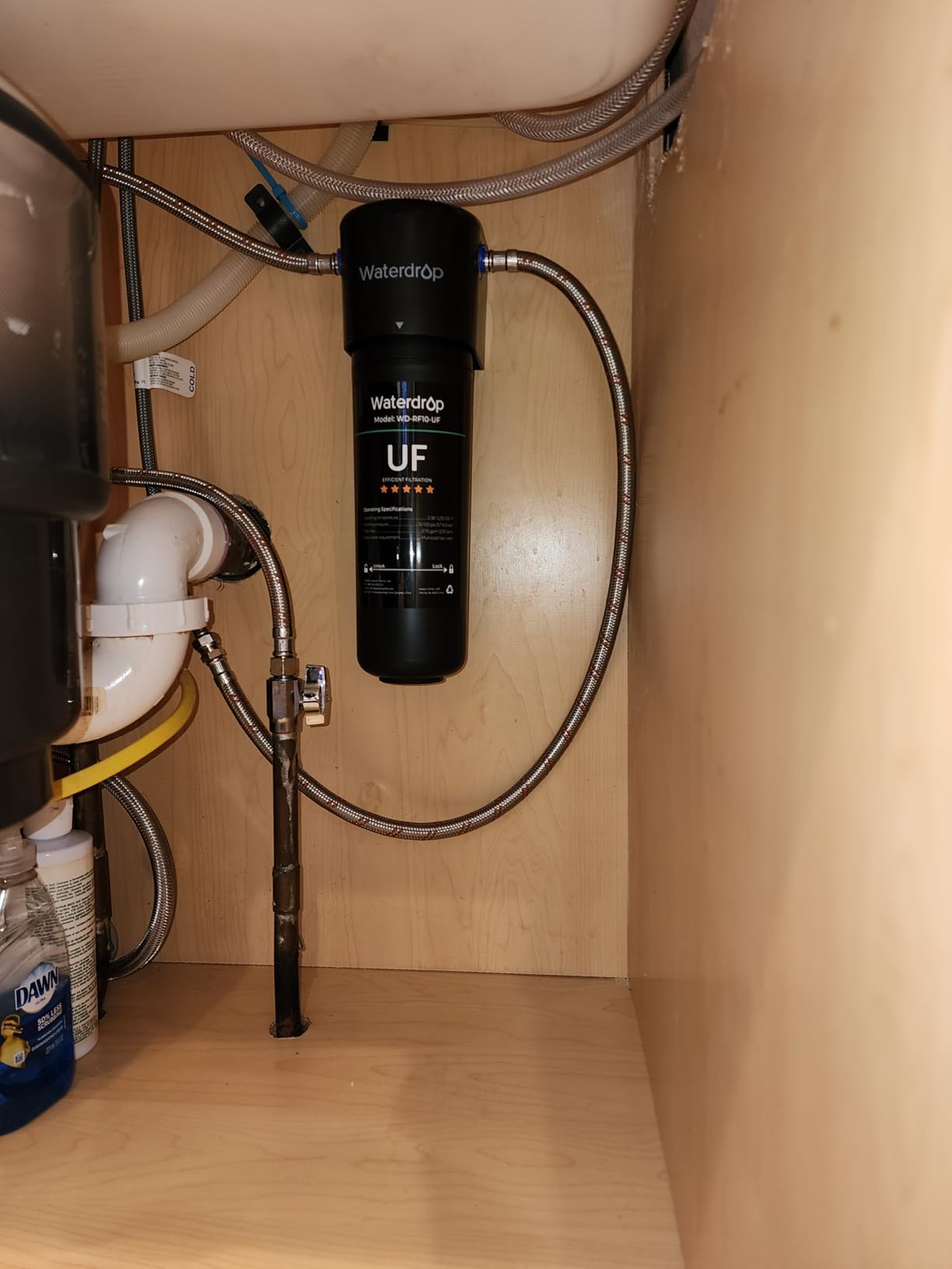 Waterdrop 10UB Under Sink Water Filter System with Dedicated Faucet | Reduces PFAS, PFOA/PFOS, Lead, Chlorine, Bad Taste & Odor, Under Sink Water Filter, NSF/ANSI 42 Certified, 1 Year customer photo 2