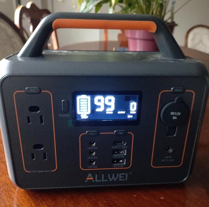 ALLWEI Portable Power Station 300W, 256Wh Solar Generator LiFePO4 Battery | Pure Sine Wave AC Outlet, PD 60W Fast Charging, MPPT & BMS Protection, Compact for Camping Outdoor Home Backup Emergency CPAP customer photo 1