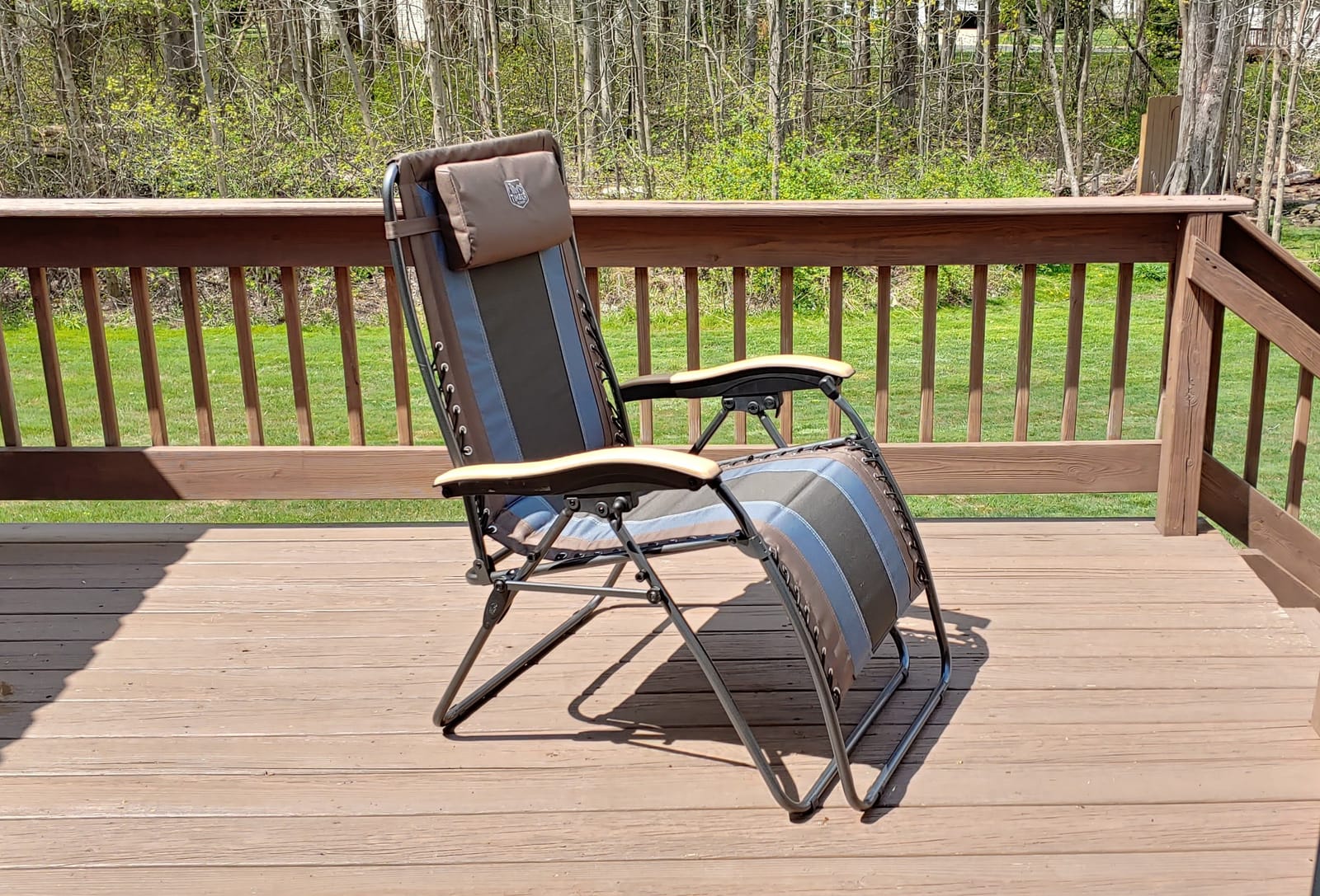 Timber Ridge Oversized Zero Gravity Chair, Padded Reclining Lounge Chair with Adjustable Headrest & Cup Holder, Heavy Duty Support 350 lbs, Foldable for Camping, Lawn, Outdoor & Indoor customer photo 2