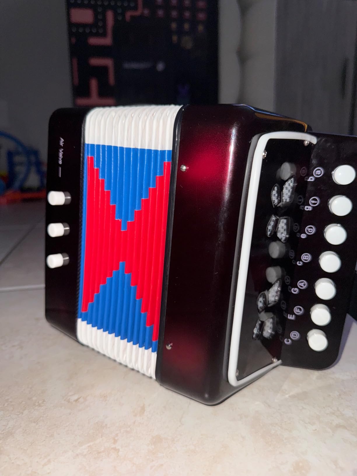 Horse Kids Accordion, 10 Keys Button Control Kid Accordions Musical Instruments for Child Children Toddlers Beginners Accordian Lightweight 7 key 3 Bass Mini Acordeón Toy Acordeones Para Miños Blue customer photo 1