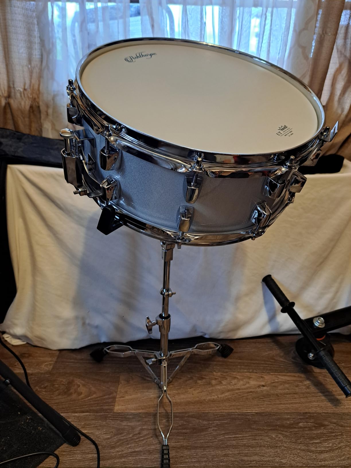 Ashthorpe Snare Drum Set with Remo Head (Black) - Student Beginner Kit with Stand, Padded Gig Bag, Practice Pad, Neck Strap, and Sticks customer photo 2