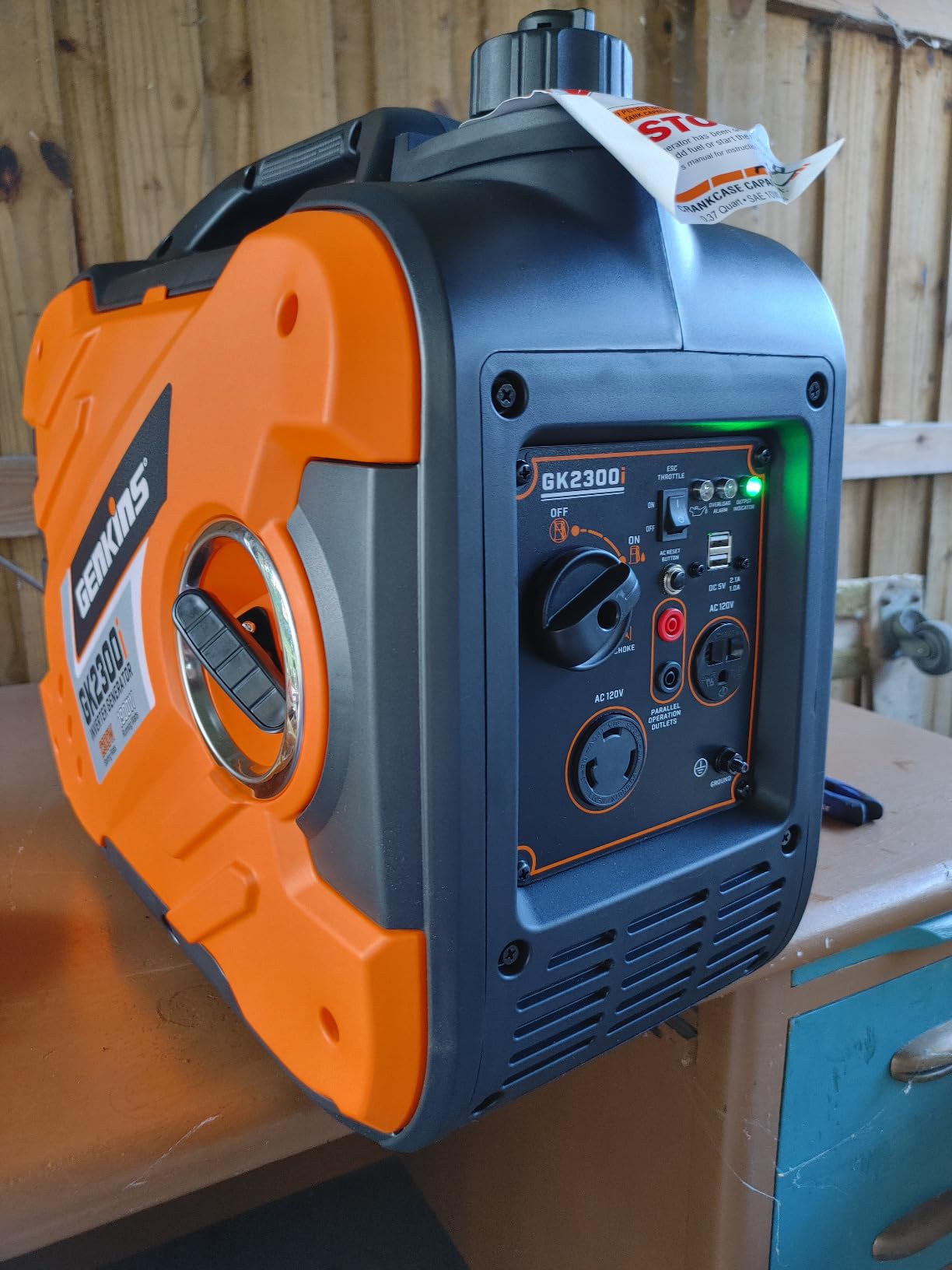 GENKINS 2300 Watt Portable Inverter Generator Gas Powered Ultra Quiet for RV Ready Outdoor Camping Home Backup customer photo 1