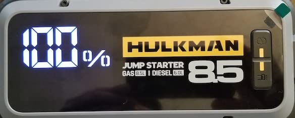 Hulkman Alpha85 Smart Portable Jump Starter, 2000A Battery Booster Pack with LED Display, Flashlight, 74Wh Power Bank & Jumper Cable, 12V Jump Box for up to 8.5L Gas & 6.0L Diesel, Cars, SUVs & Trucks customer photo 1