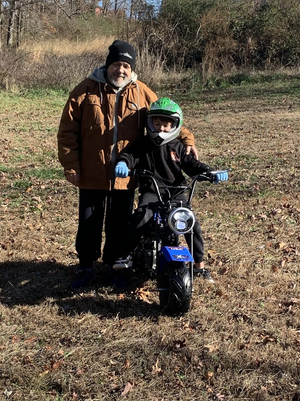 XtremepowerUS Mini Bike 4-Stroke Gas Powered Off Road Trail Bike Dirt Mini Motorcycle Ride on 99cc 3.5HP Blue (Red) customer photo 2