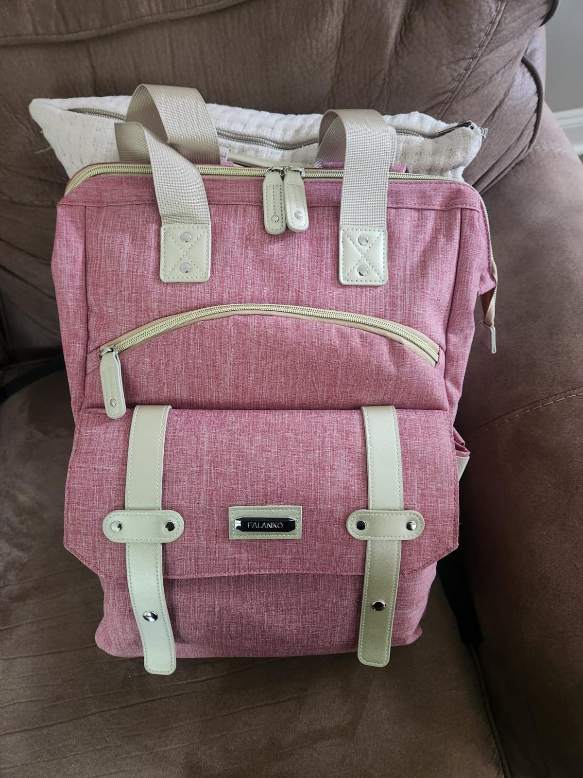 FALANKO Backpack for Women, Wide Open Work Large Student Bookbag for 15.6 Inch Laptop, Doctor Teacher Nurse College School Travel Bag, Water Resistant Laptop Bookbag Computer Back Pack Pink customer photo 1