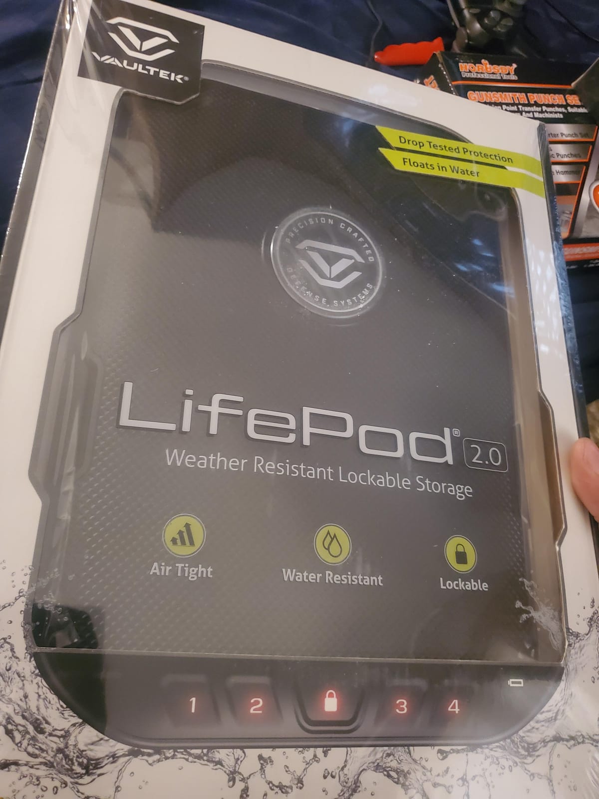VAULTEK LifePod 20 Full-Size Lockable Weatherproof Case with Built-in Lock, Steel Security Cable, & TSA Handgun Case or Car Safe, Portable Travel Pistol Safe/Covert Black customer photo 2
