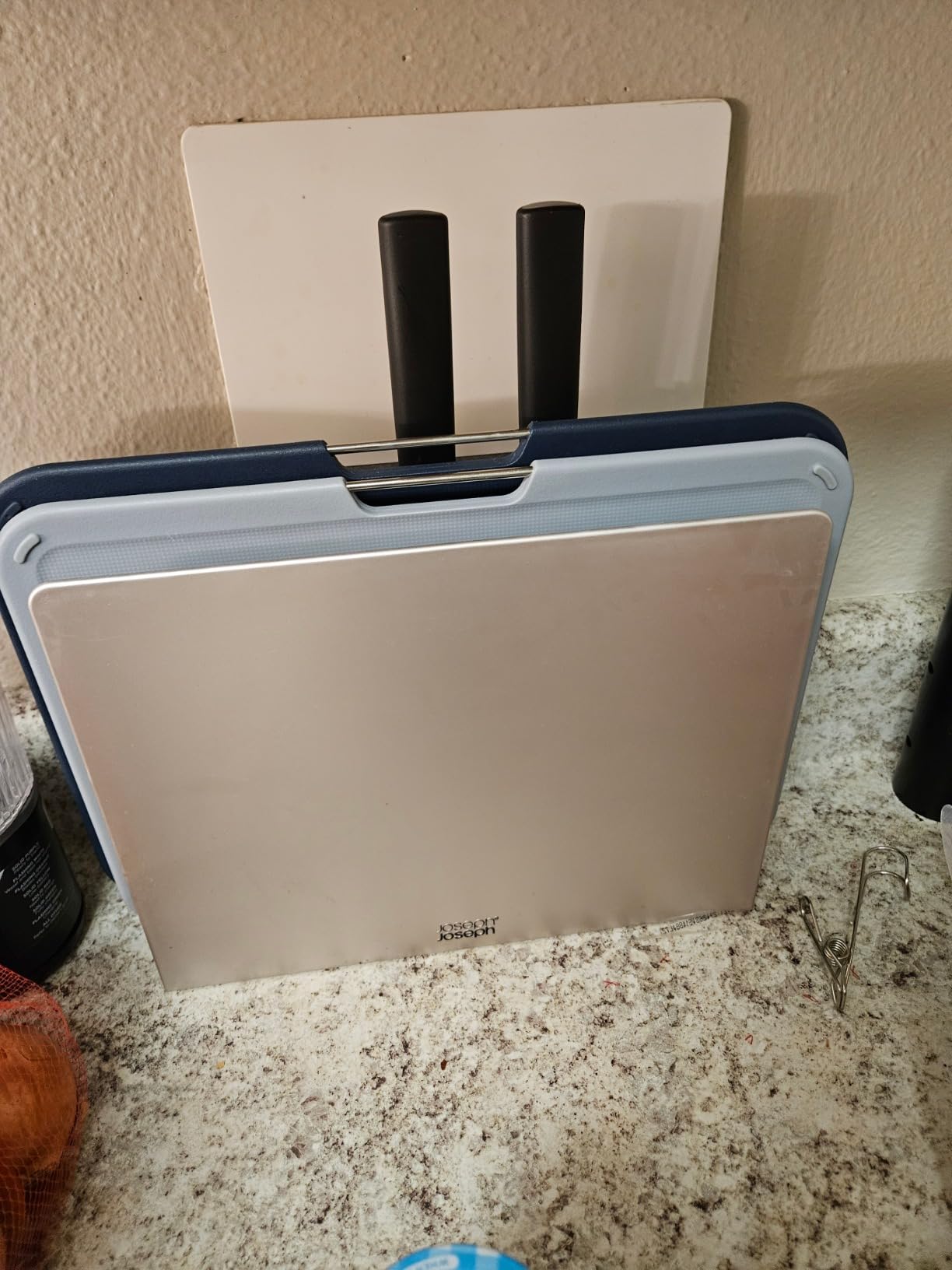 Joseph Joseph Nest 6 Piece Knife and Cutting Board Set, Stainless Steel Kitchen Knives and Color Coded Boards in Compact Storage Stand, Grey customer photo 1