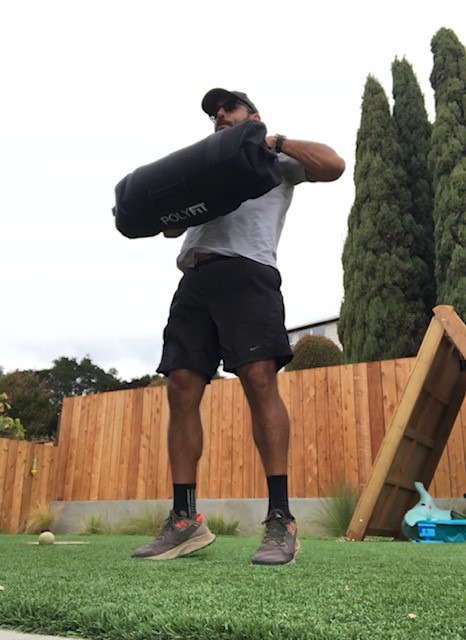Polyfit Classic Sandbag - Workout Sandbag with 8 Gripping Handles | For working out and weight training, 3 sizes with adjustable filler bags, 8 foam handles, sand not included customer photo 2