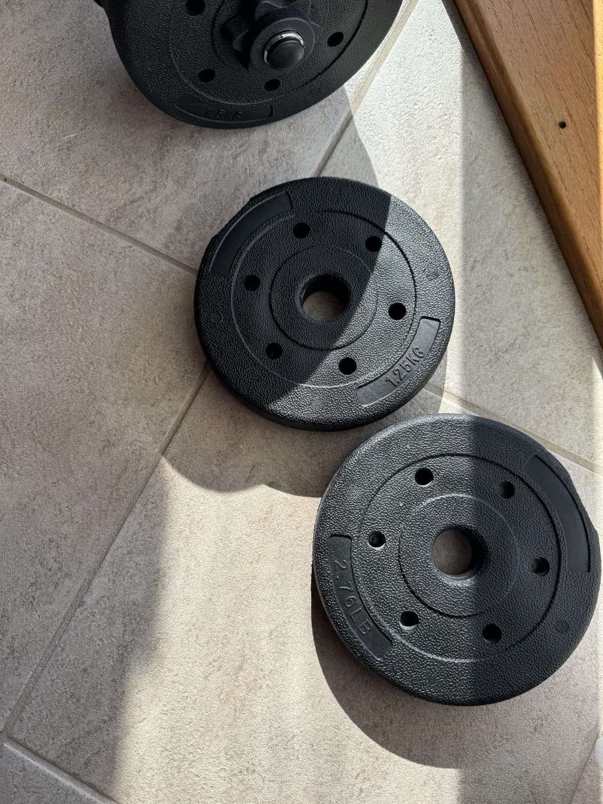 Yaheetech Adjustable Dumbbell Set Free Weights with Spinlock Collars, Concrete-Filled Plastic Plates, Iron Bar, Non-Slip Grip customer photo 2