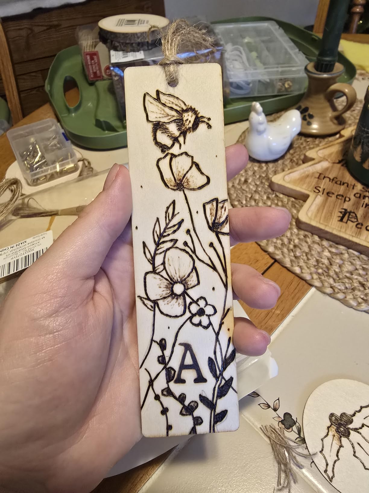 WEP 939D-II 2-IN-1 Wood Burning Kit 86-IN-1 with 51 Solid Points and 20 Wire Nibs Wood Burner with 2 Letter Number Stencils, 2 Unfinished Wood, 1 Pen Holder, Burning Tool customer photo 1