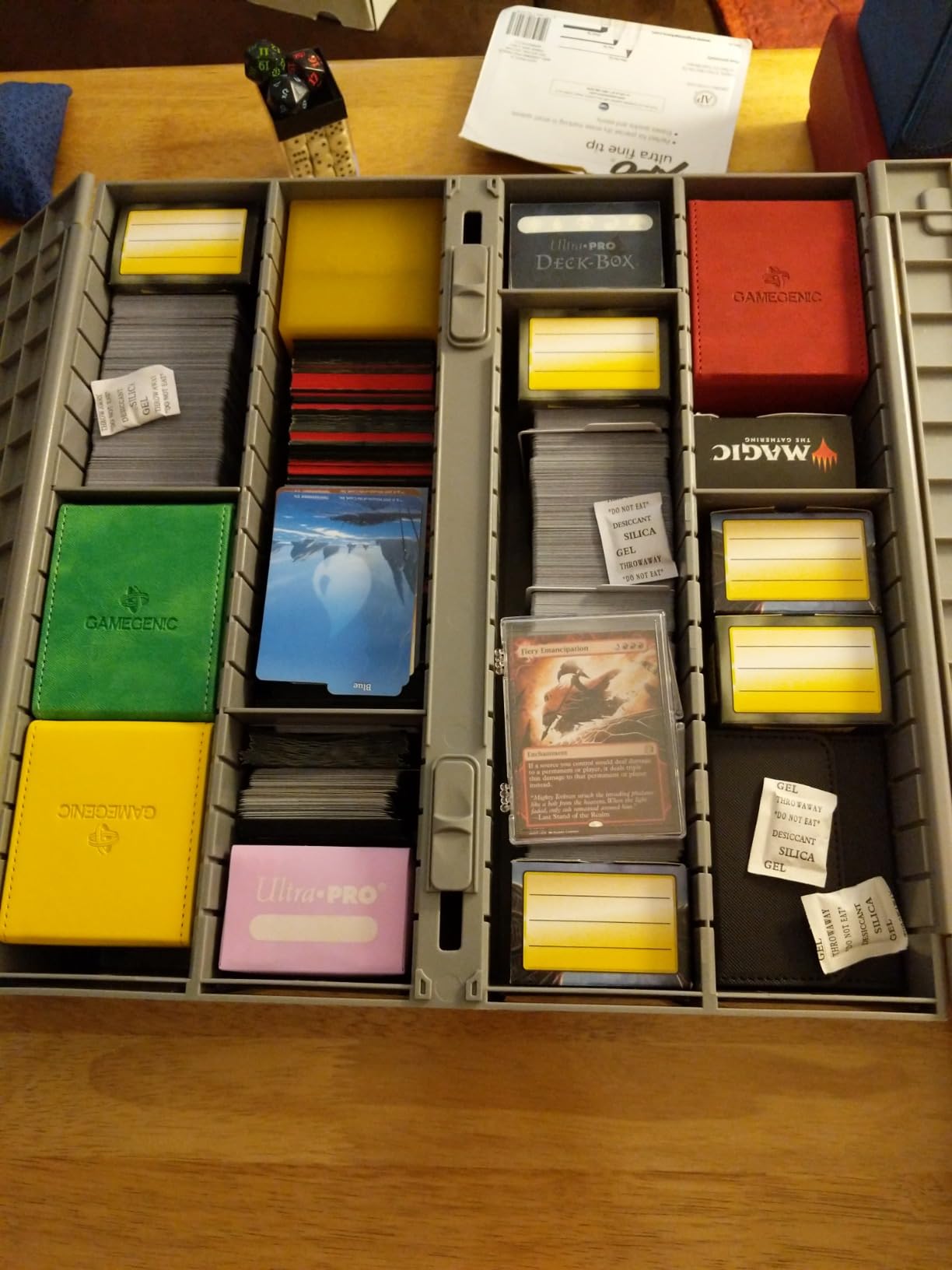 BCW Collectible Card Bin (4-Pack, Gray) | Holds 3200 Cards Each | Includes 4 Dividers Per Bin | Storage for Pokemon, MTG & Sports Cards customer photo 1