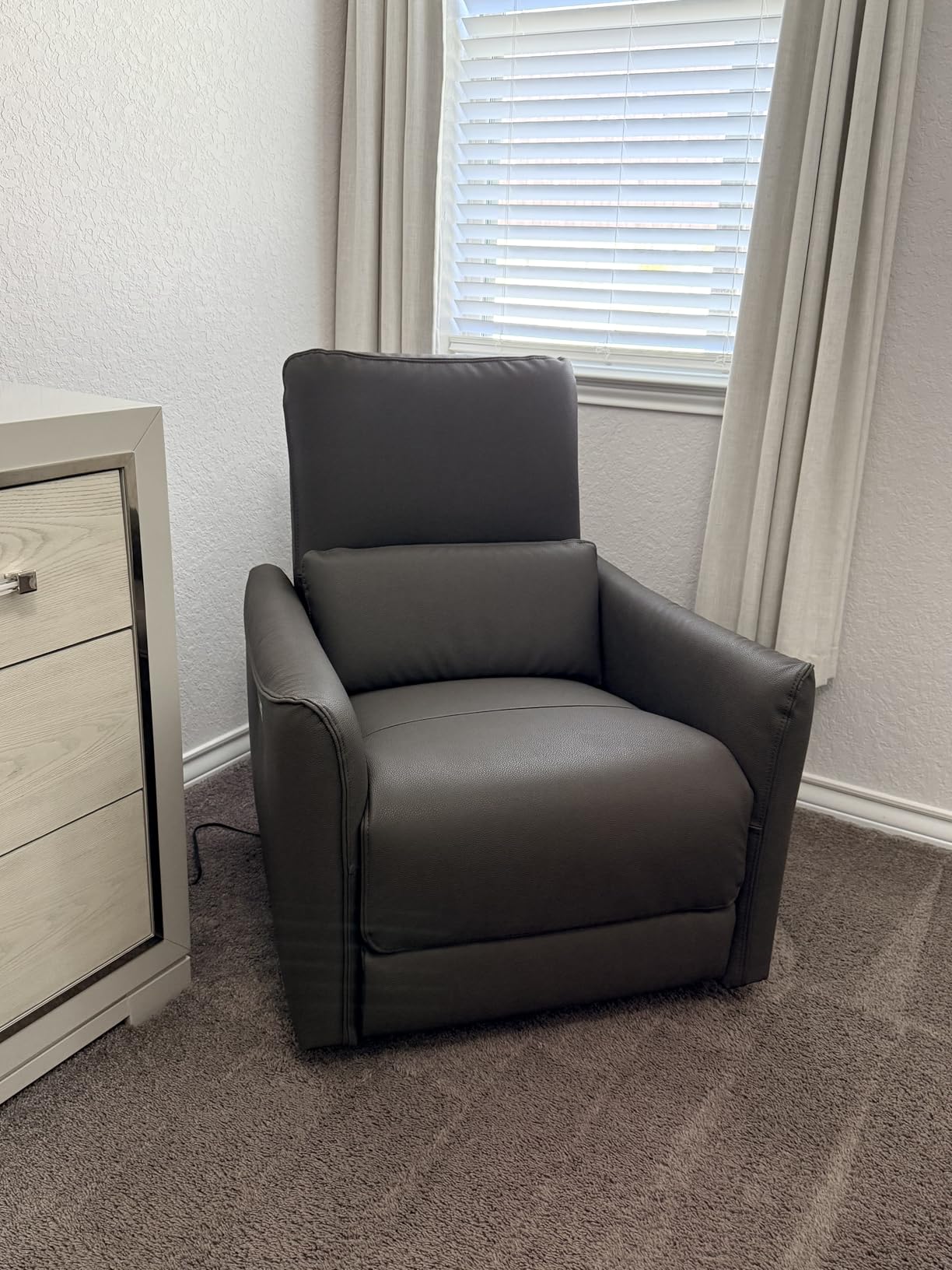 CHITA Power Swivel Glider Recliner Chair, Nursery Glider, Medium, Dove Grey | FSC Certified Upholstery Rocking Chair, Lumbar Support, Reclining Chair for Living Room / Nursery customer photo 1