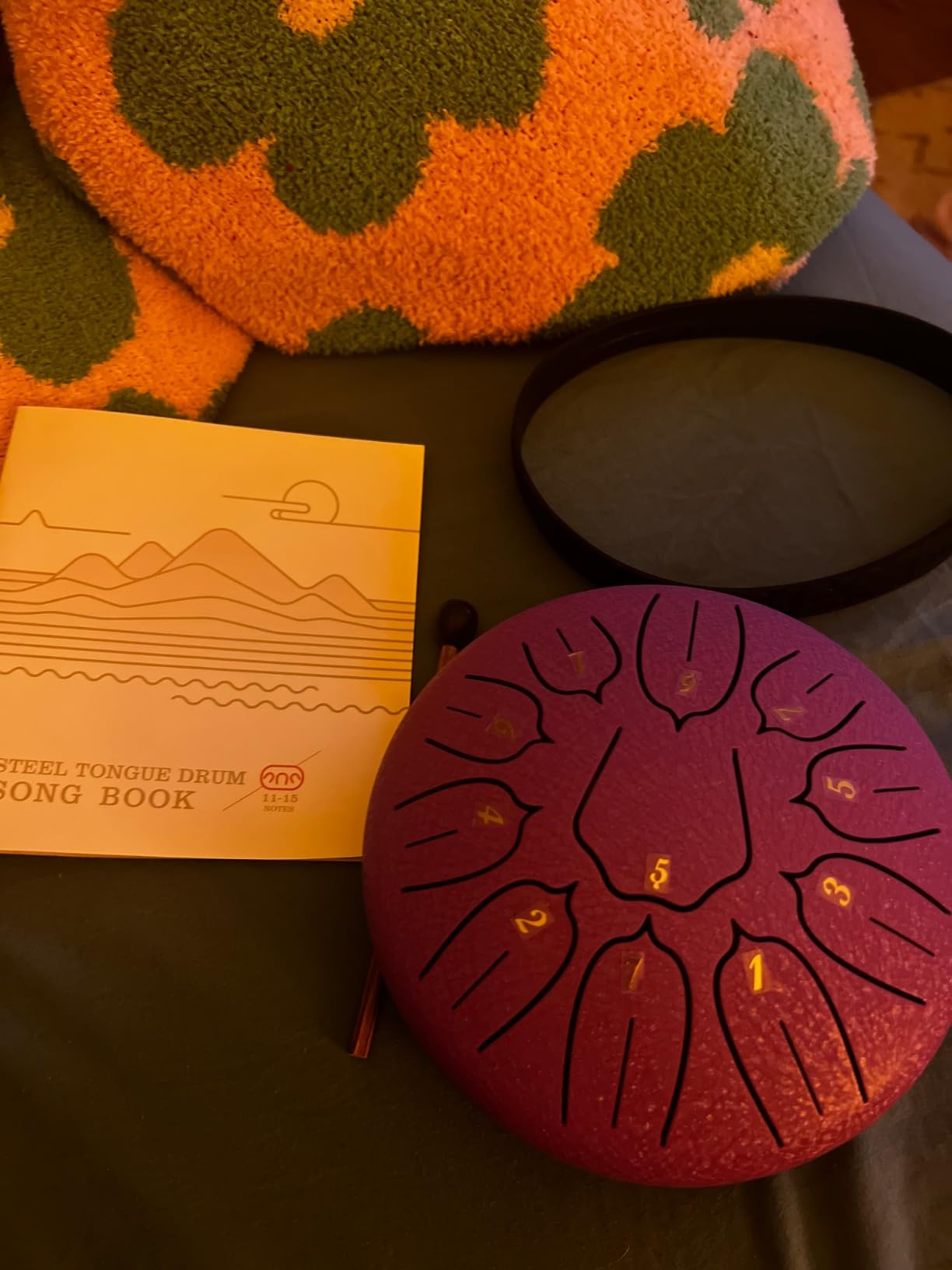 LEKATO Steel Tongue Drum 6 Inch 11 Notes, Rain Drum D Major Handpan Drum for Meditation Yoga Beginner Christmas Gift for Families/Friends, Purple customer photo 1