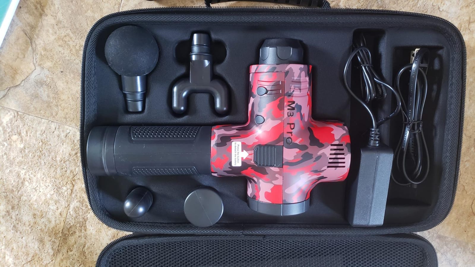 Opove Apex Massage Gun 14.5mm Deep Tissue for Pain Relief & Recovery,Black customer photo 2