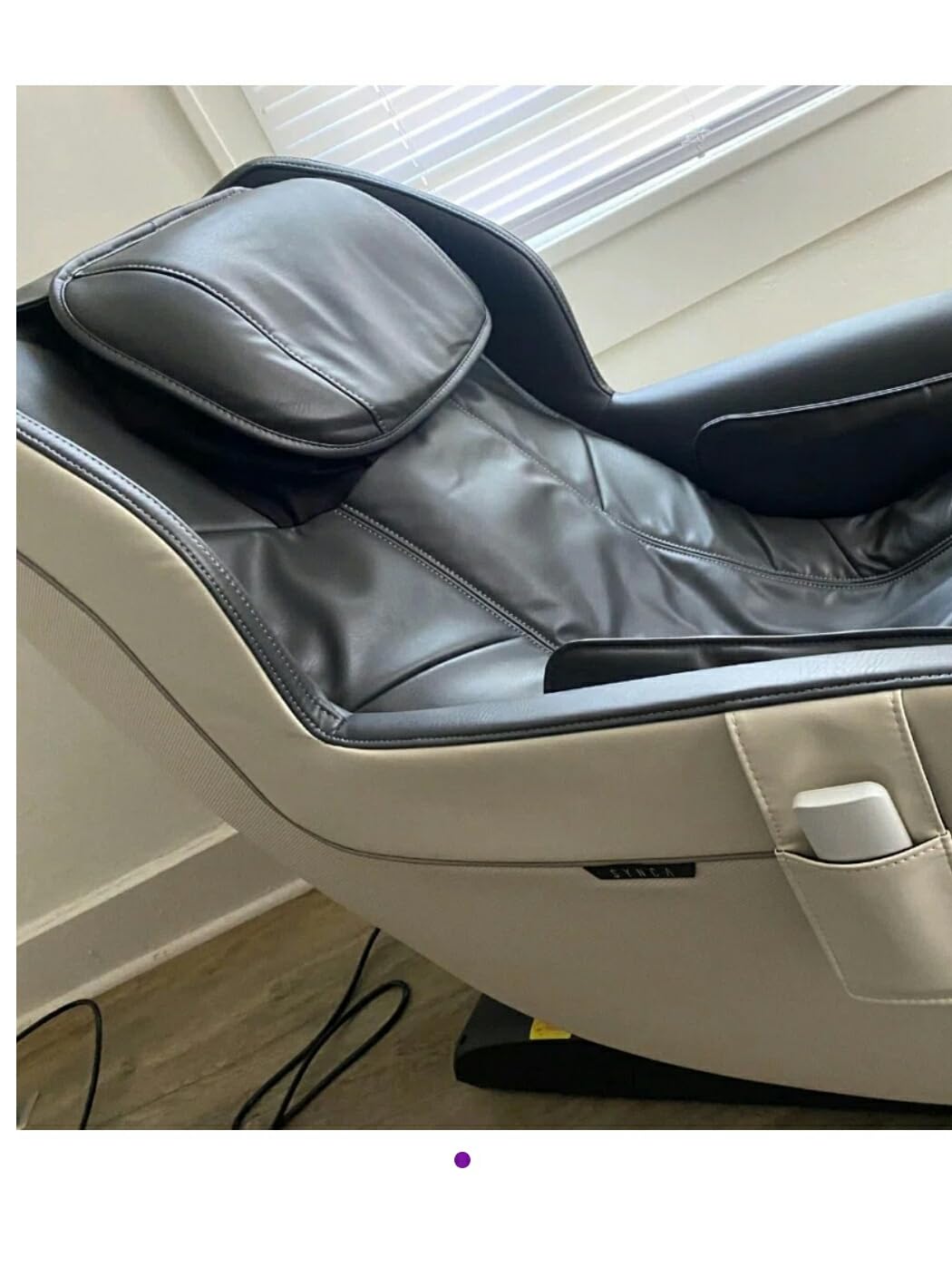 SYNCA Wellness CirC+ Heated Massage Chair - Zero Gravity, SL Track, Wireless Remote, Movement Detection, Compact Design for Quality Comfort, Sophisticated (Gray) customer photo 1