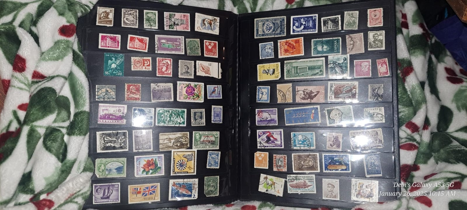 Stamp Albums 160 Pockets - Stockbooks with 30x197mm Sleeves, 10 Double Sided Black Page with Leatherette Padded Black Cover, Collection Storage Folder for Paper Money Postage Stamps AS0108BK customer photo 1