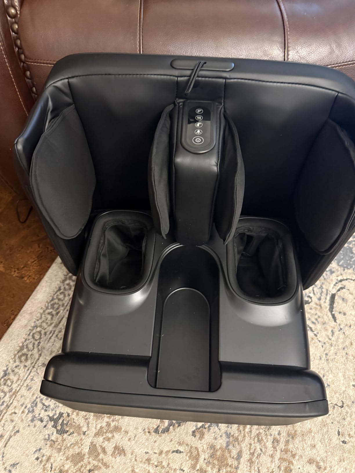 Foot & Calf Massager with Heat Shiatsu Compression Vibration, FSA Eligible | 2-in-1 Ottoman, 2 Heat Levels, 4-Level Compression, 2 Leg Modes, for Plantar Fasciitis Neuropathy, Up to Size 13 customer photo 1