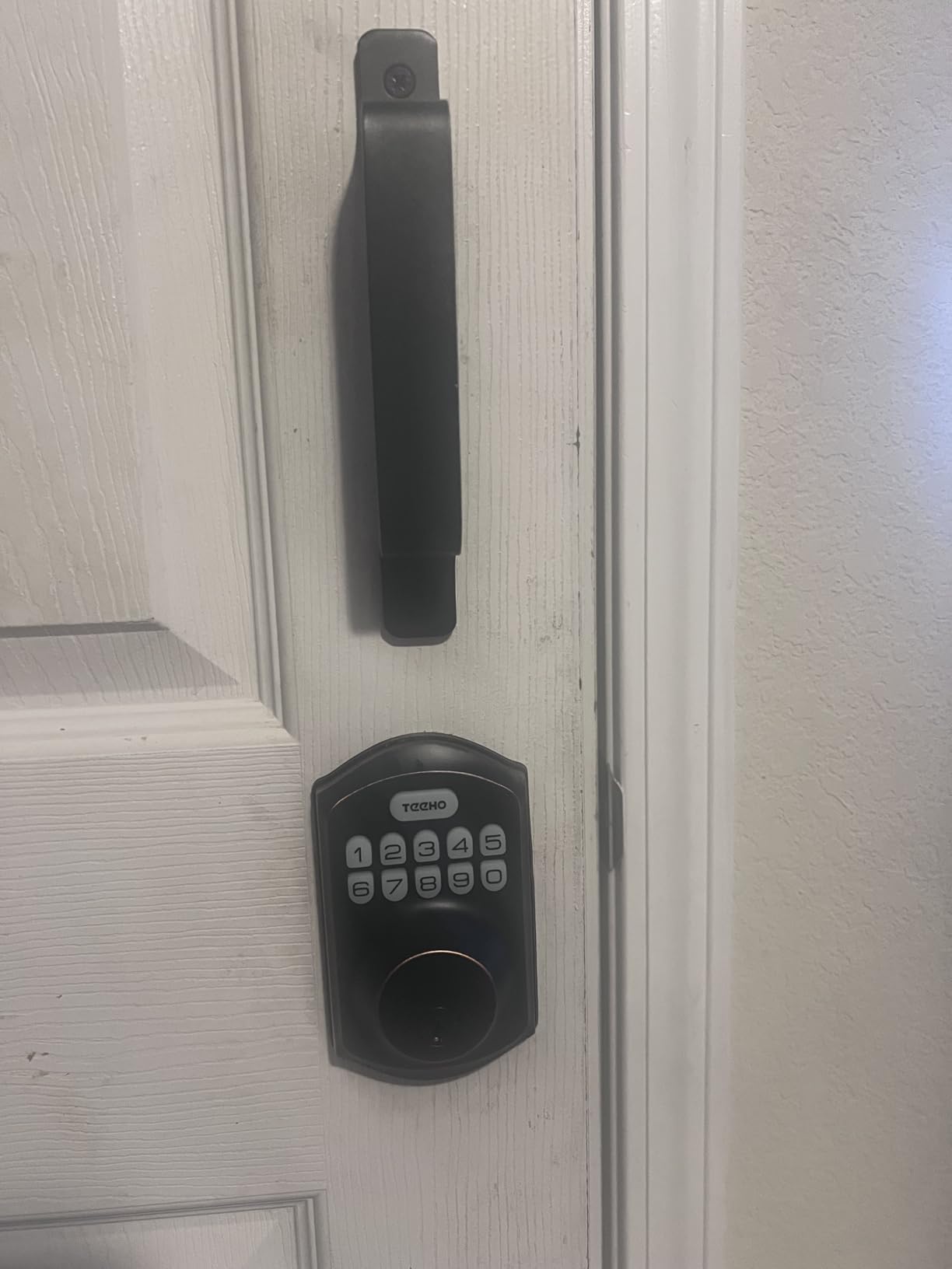 TEEHO TE001 Keyless Entry Deadbolt with Keypad for Front Door, Bronze | ANSI Grade 3 Security, 20 User Codes, Low Battery Alert, IP54 Waterproof, One Touch Lock, Anti-Peep Password & 2 Backup Keys customer photo 1