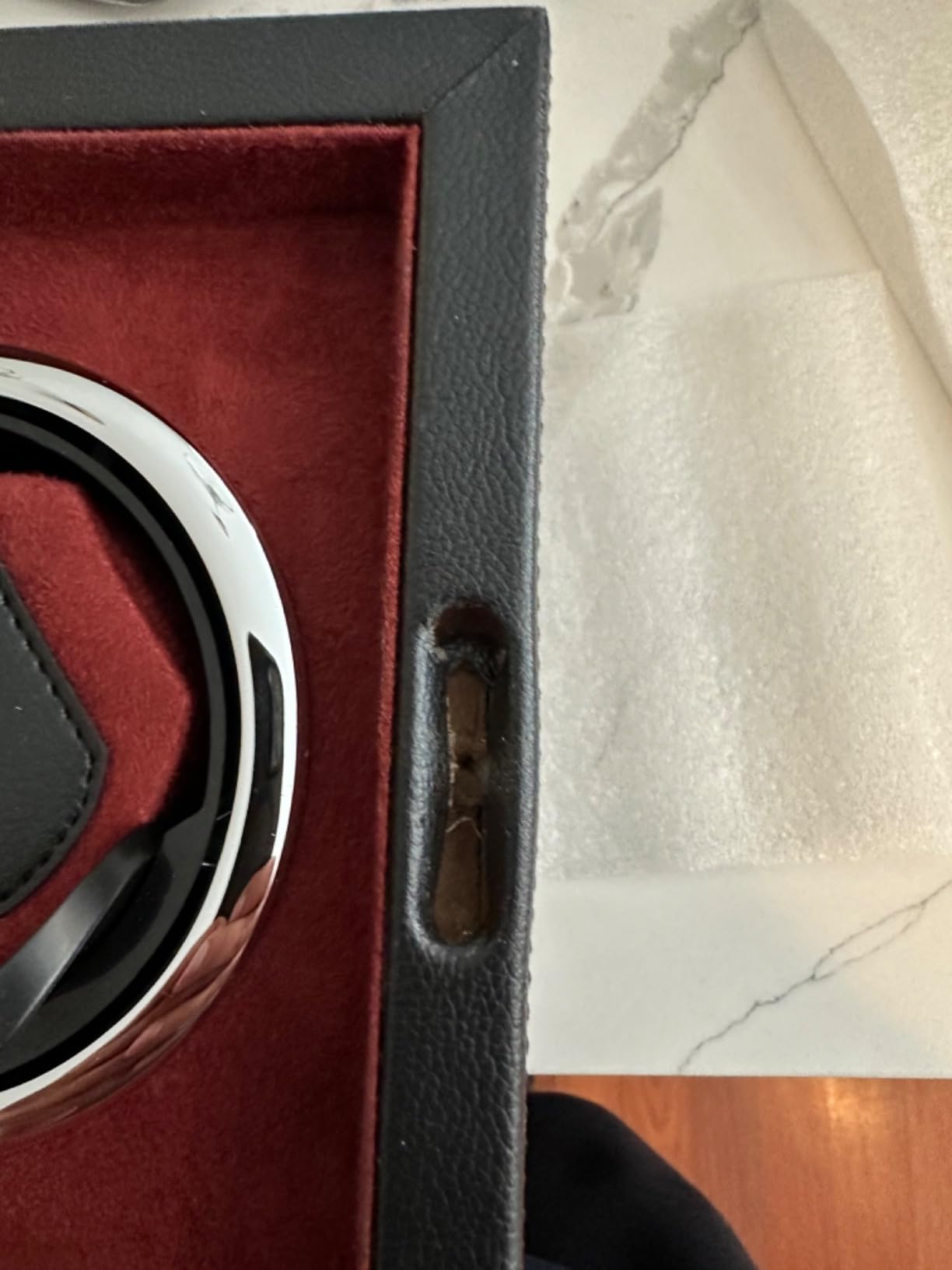 ROTHWELL Single Watch Winder for Automatic Watches with Quiet Motor with Multiple Speeds and Rotation Settings (Black/Grey) customer photo 2
