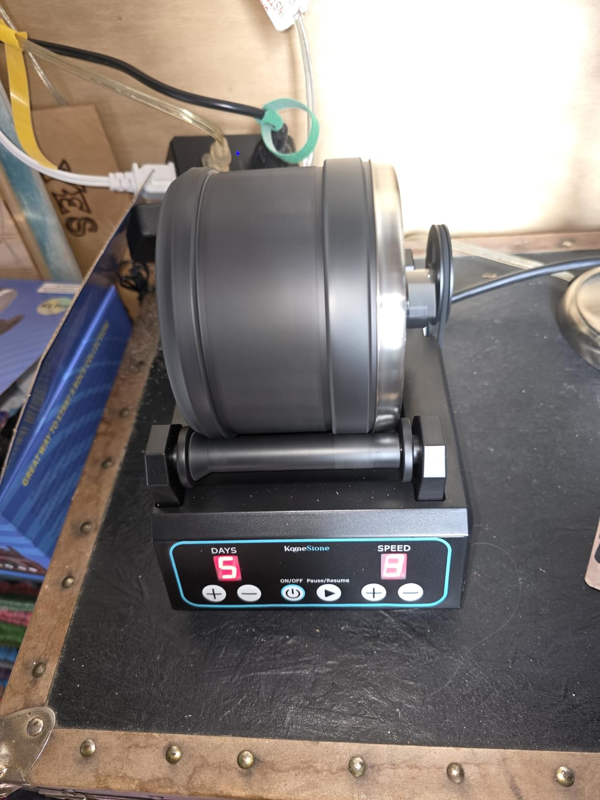 K1 Rock Tumbler Kit for Adults, Kids & Families | Reliable 2.5Lb Rotary Rock Polisher, Thick Rubber Barrel, 3 Speeds, 9-Day Timer, Memory Function, Complete Gem Polishing Kit customer photo 2