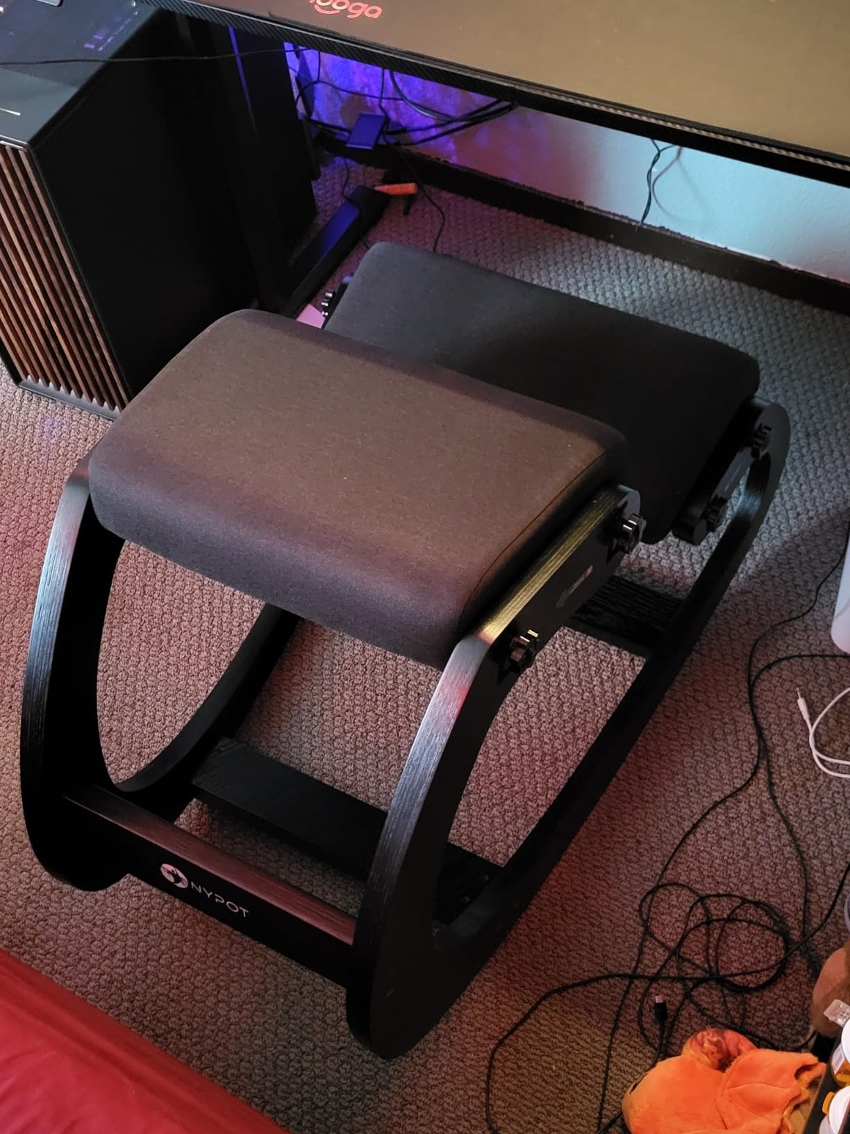 Ergonomic Kneeling Chair with Adjustable Seats - Knee Chair for Posture Correction & Kneel Rocking Stool for Desk - Back Pain Relief for Home and Office, Supports 250 pounds - 5 Years Warranty customer photo 1