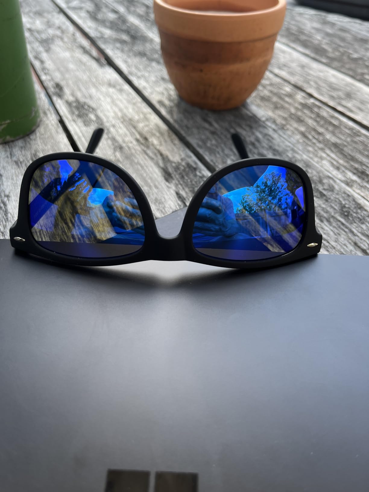 Polarized Sunglasses for Men and Women Matte Finish Sun Glasses Color Mirror Lens UV Blocking (3 Pack) customer photo 1