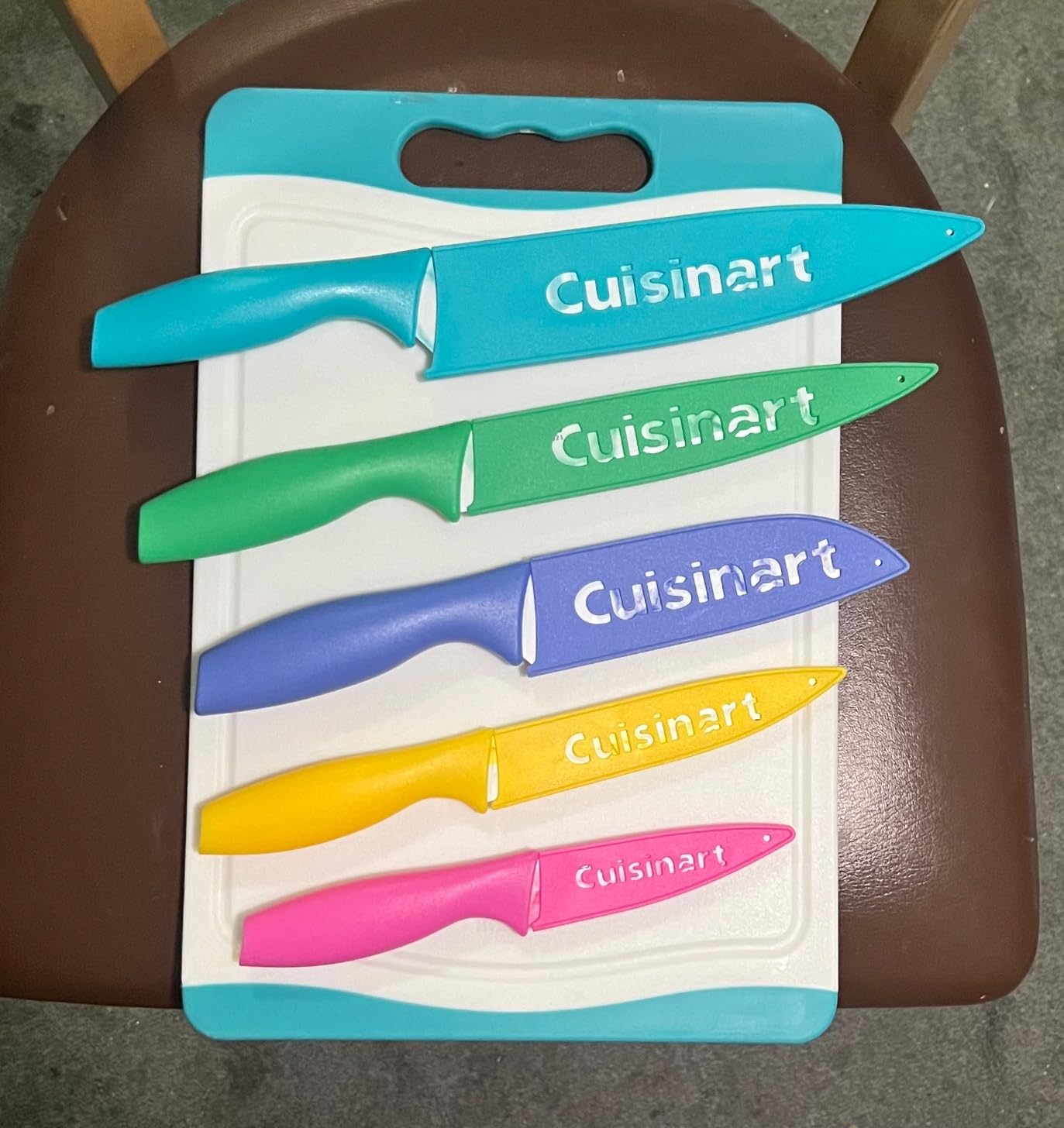 Cuisinart C55CB-11PM Advantage Cutlery 11-Piece Marble Knife Cutting Board and Knife Set, Multi-Color customer photo 1