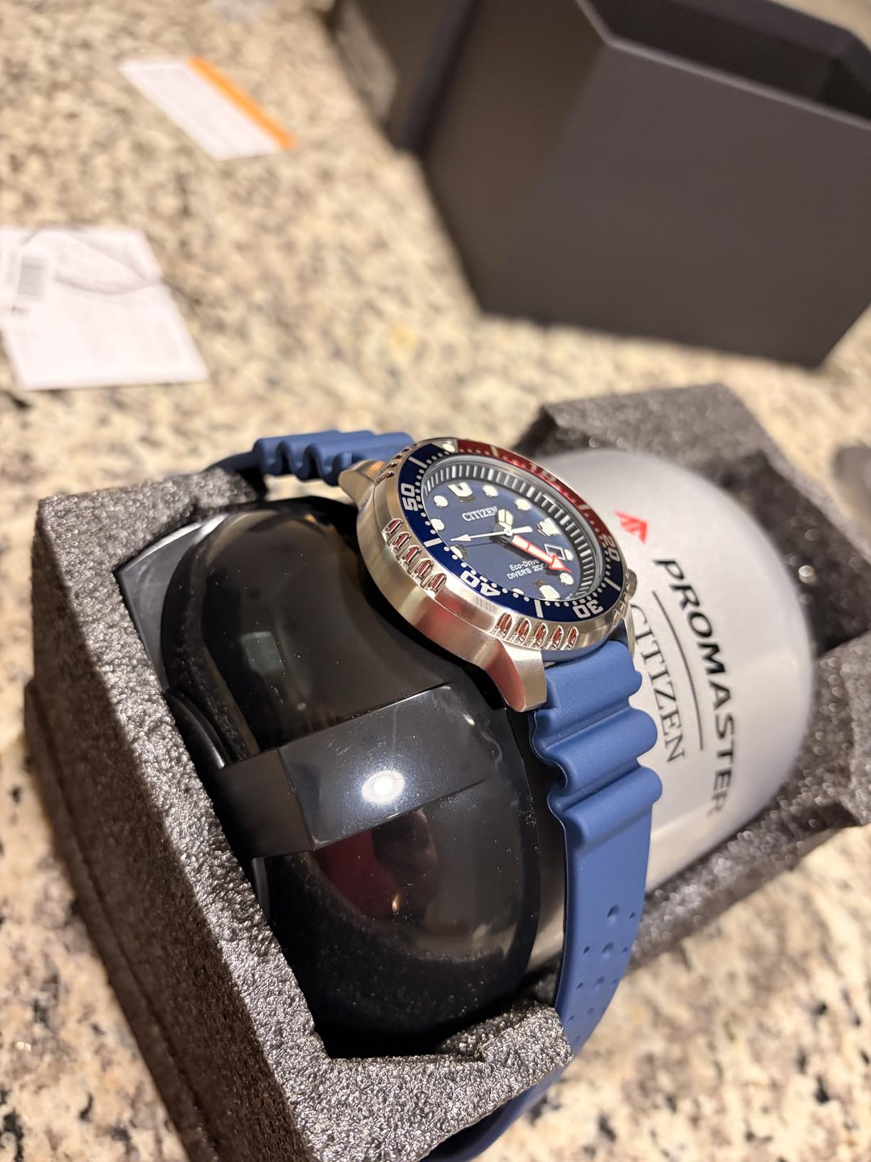 CITIZEN Promaster Dive Eco-Drive Watch, 3-Hand Date, ISO Certified, Luminous Hands and Markers, Rotating Bezel customer photo 2