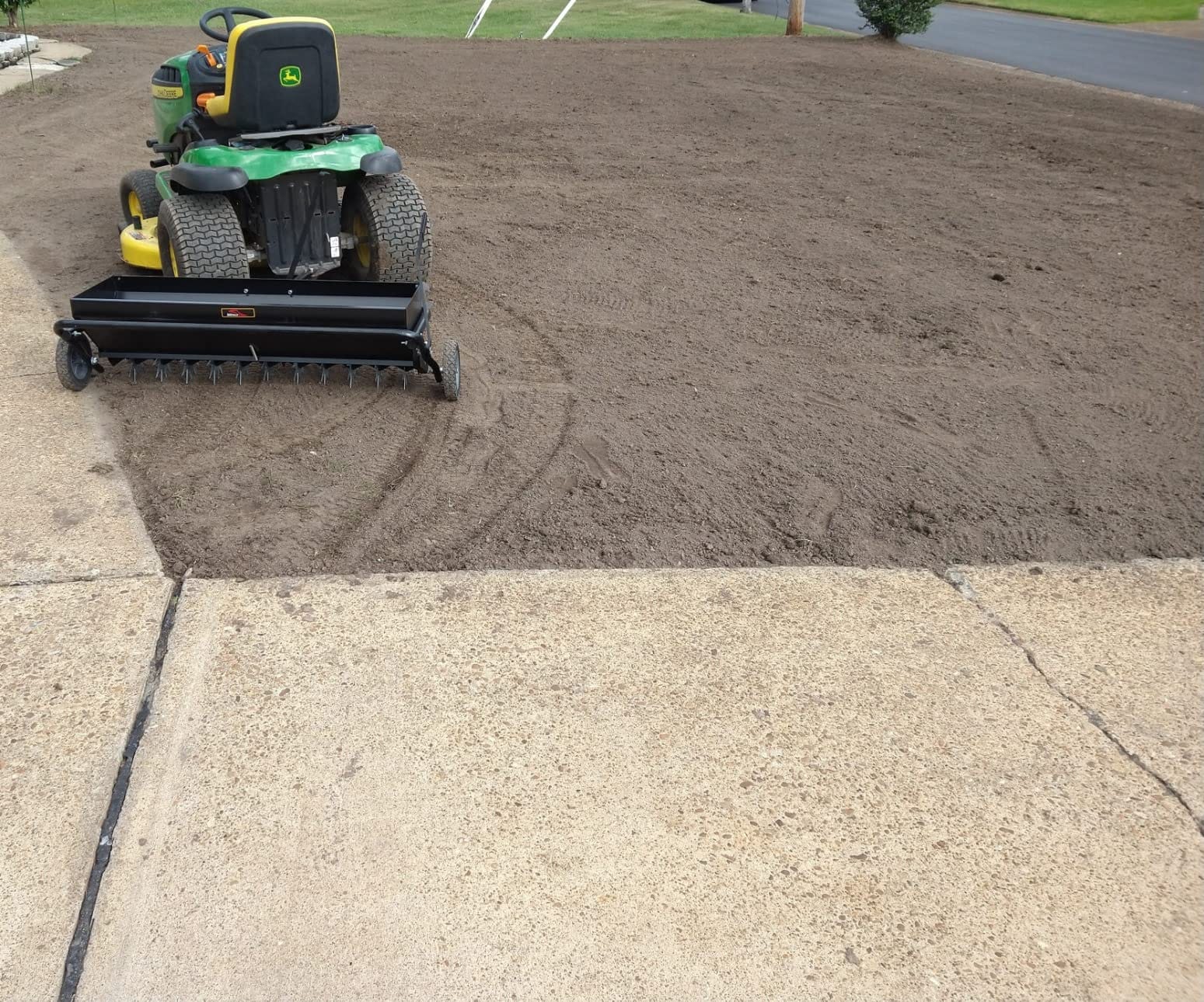 Brinly Tow Behind Combination Aerator Spreader with Weight Tray, 40-Inch, Flat Black customer photo 2
