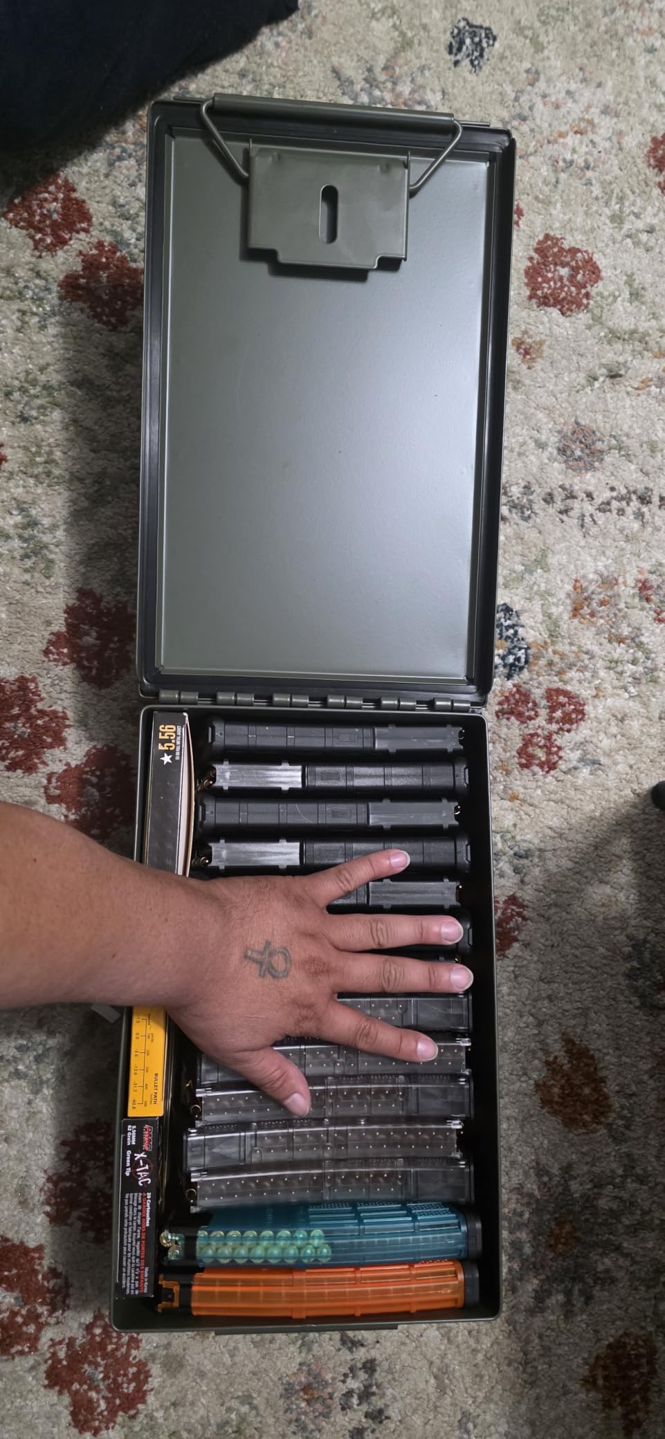 Reapr Steel Ammo Can, Heavy Duty Locking Metal Ammo Storage Box, Airtight and Watertight 30 Cal or 50 Cal Case for Rifle, Shotgun, Pistol, Military Footlocker Style Tool and Gear Organizer customer photo 2