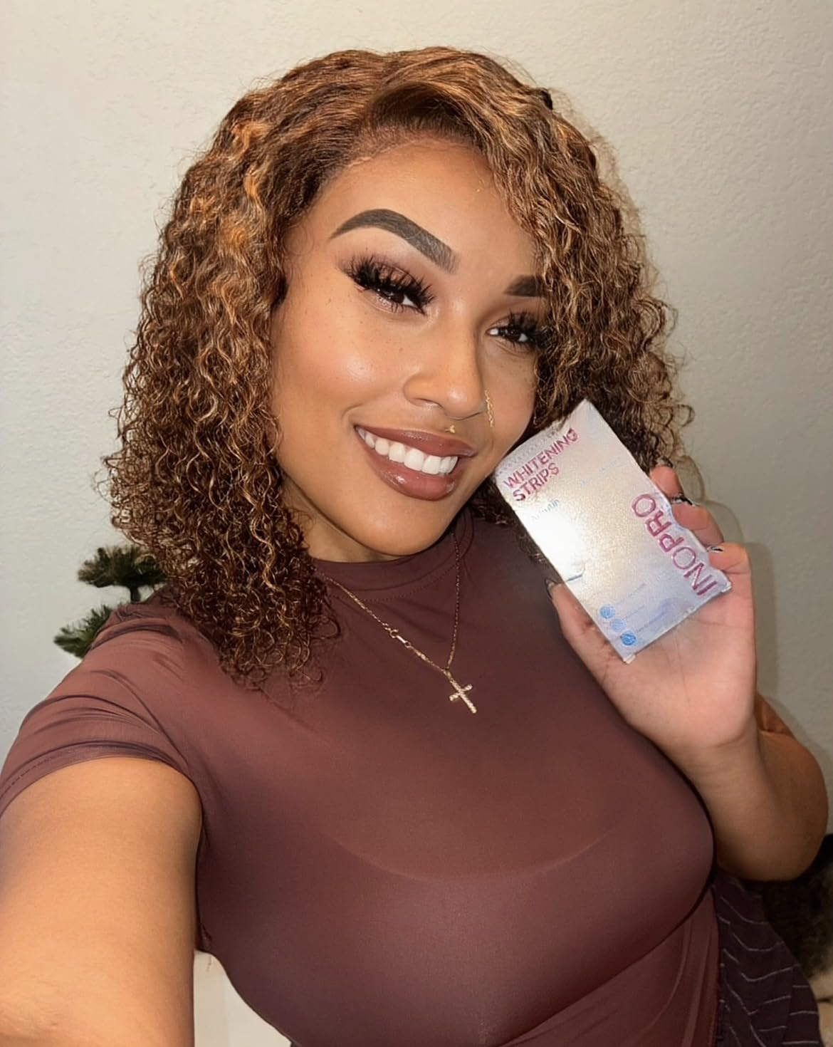 InoPro Teeth Whitening Strips 14 Treatments Kit - Enamel Safe Teeth Whitener, Peroxide-Free, Green White Strips for Teeth Whitening with Arbutin, Coconut Oil, Deep Stains Removal (28 Strips) customer photo 2