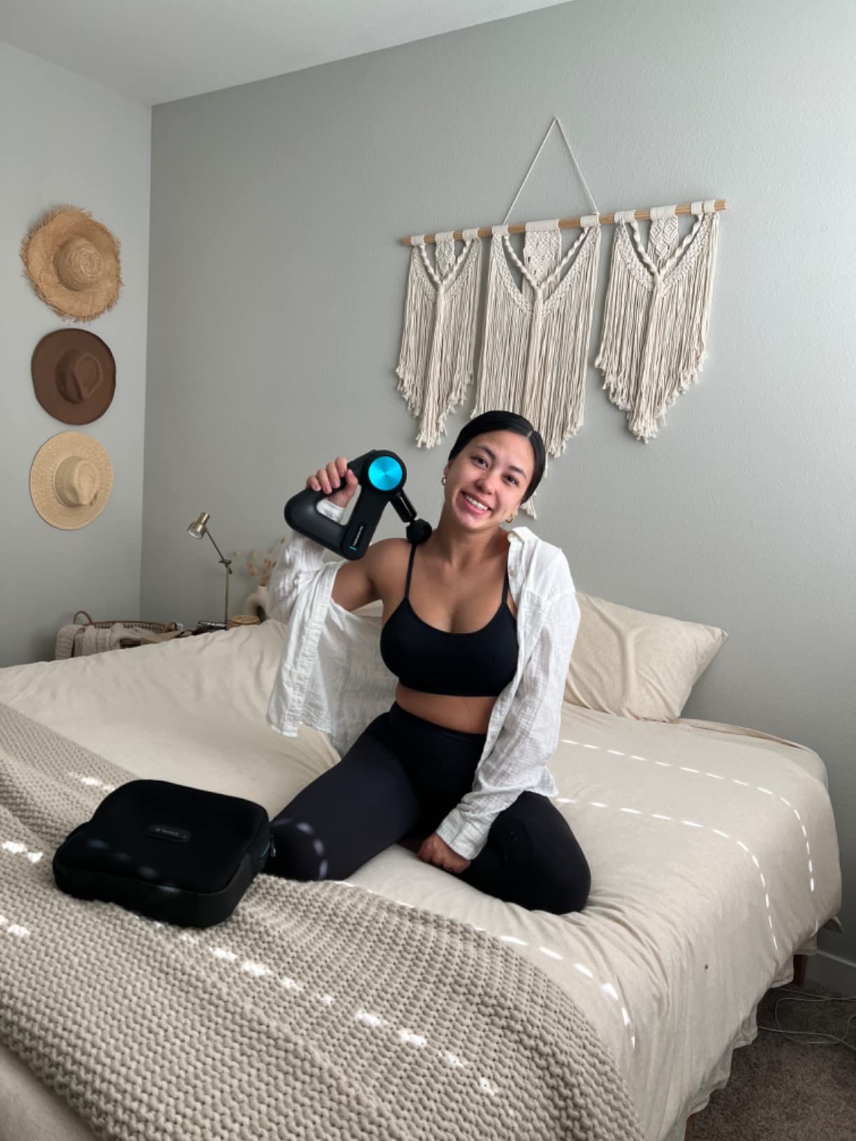 TheraGun Pro Handheld Deep Tissue Massage Gun - Bluetooth Enabled Percussion Massage Gun & Personal Massager for Pain Relief & Circulation in Neck, Back, Leg, Shoulder and Body (Black - 5th Gen) customer photo 1
