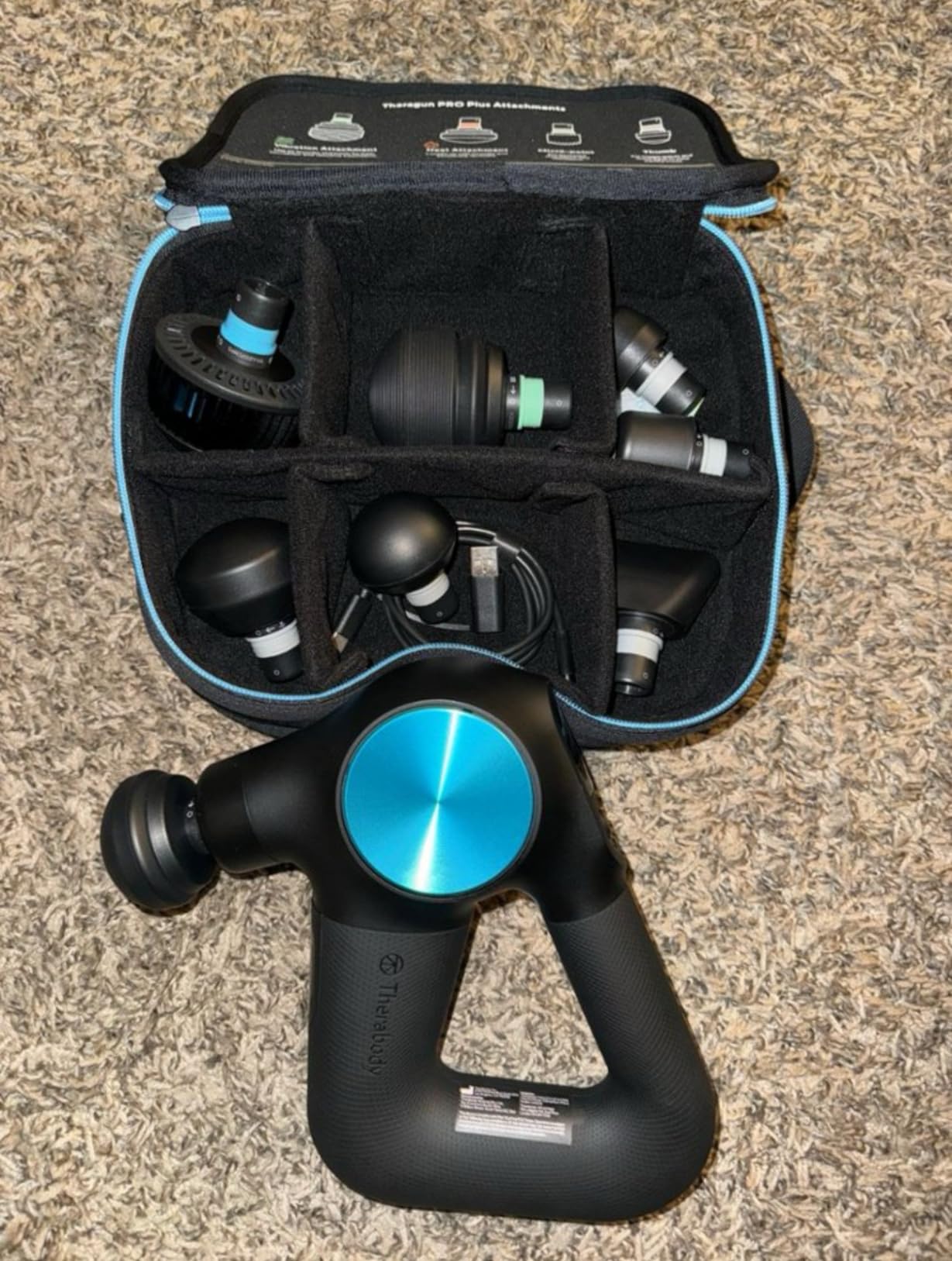 TheraGun Pro Handheld Deep Tissue Massage Gun - Bluetooth Enabled Percussion Massage Gun & Personal Massager for Pain Relief & Circulation in Neck, Back, Leg, Shoulder and Body (Black - 5th Gen) customer photo 2