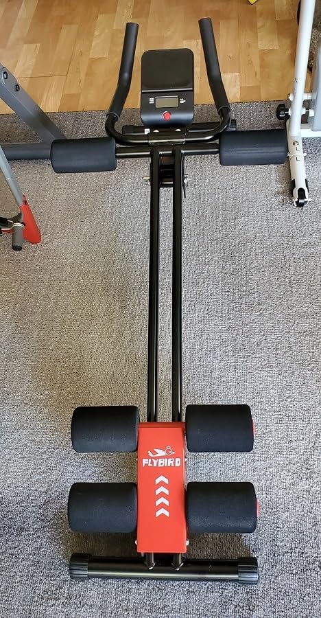 FLYBIRD AW1 Ab Workout Machine, Ab Crunch Machine Ab Workout Equipment Foldable for Home Gym, Bottom-Up Abdominal Trainer for Core Waist Workout and Body Shaping with Adjustable Heights and Angles, Red customer photo 1